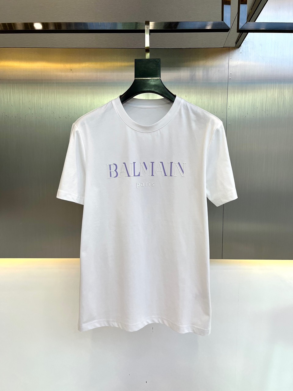 合わせやすい バルマン Tシャツ コピー 半袖 シンプル クルーネック コットン