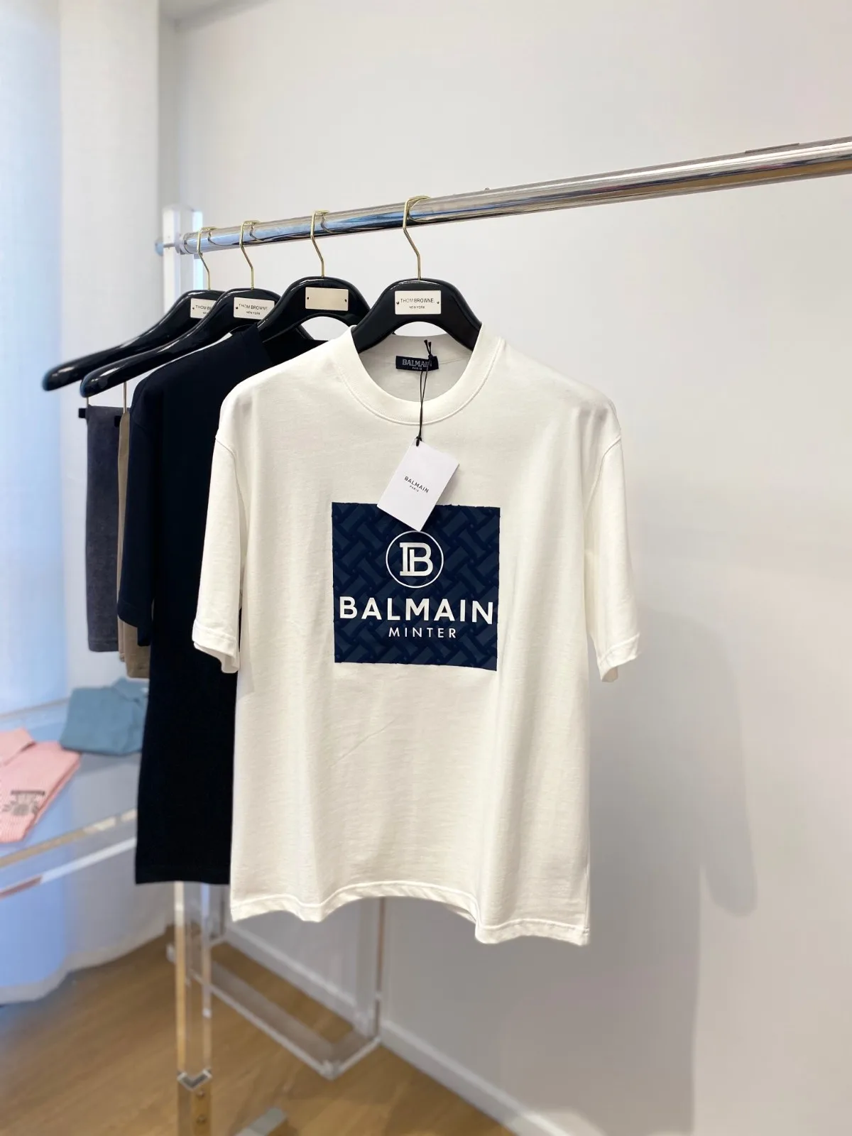 バルマン Tシャツ コピー 半袖 カジュアル おしゃれ クルーネック コットン トップス