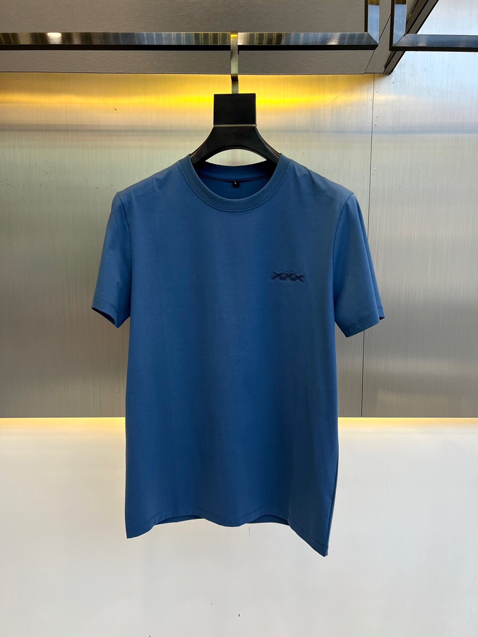 定番 合わせやすい クルーネック エルメネジルド・ゼニア Tシャツ コピー 半袖Tシャツ ブルー