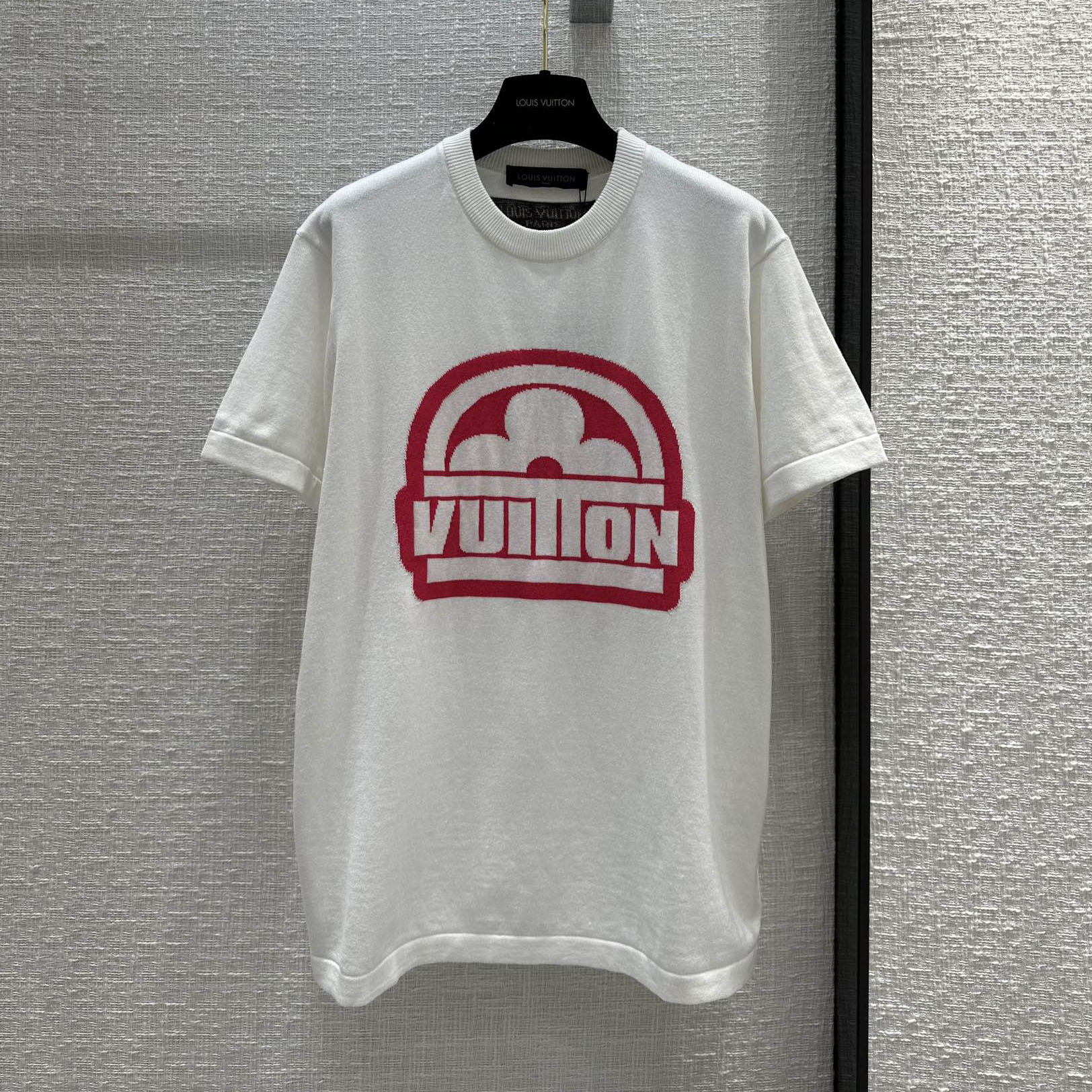 コットンショートスリーブクルーネックTシャツ ルイ・ヴィトン Tシャツ コピー ユニセックス