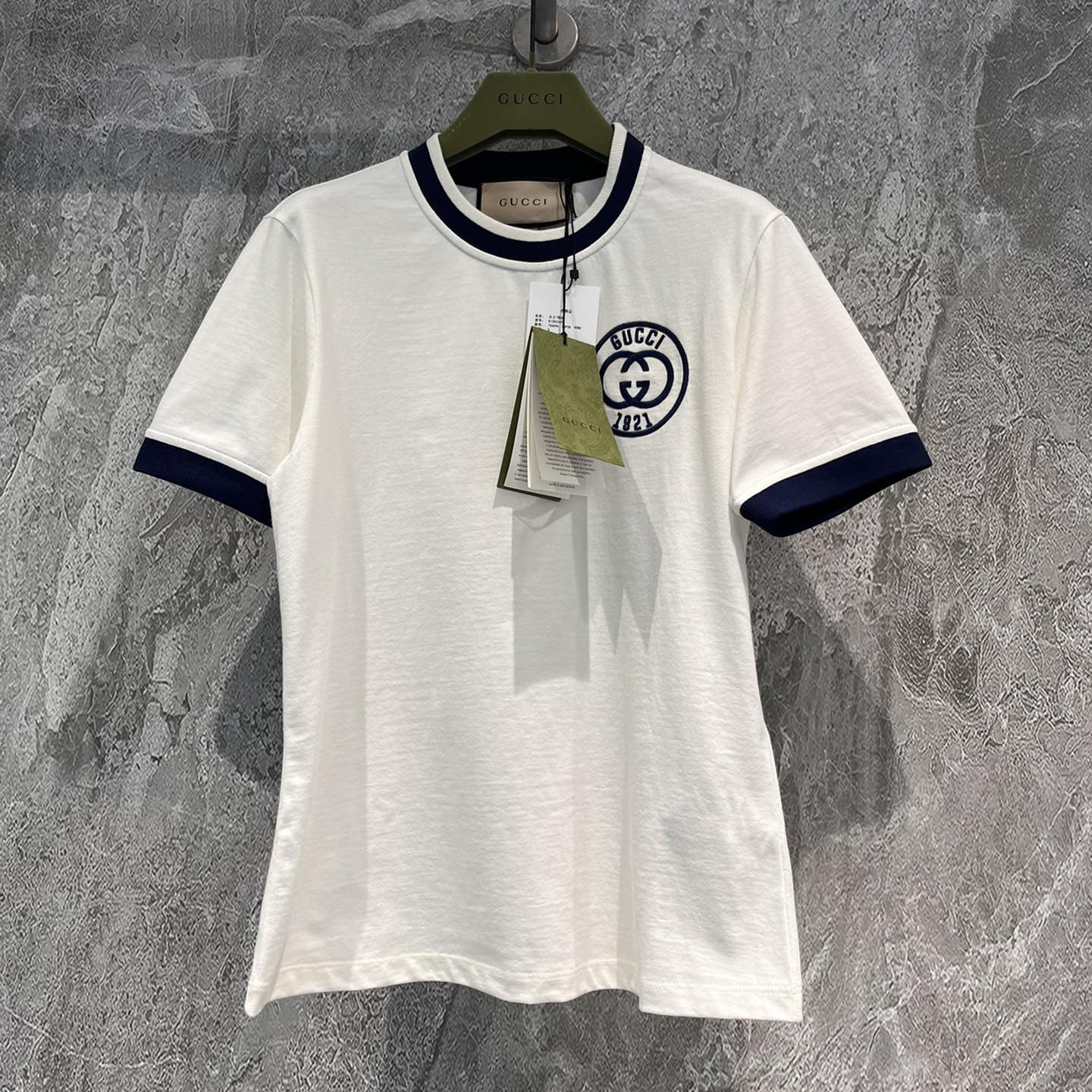 定番 ロゴ 合わせやすい クルーネック グッチ Tシャツ コピー コットン 半袖