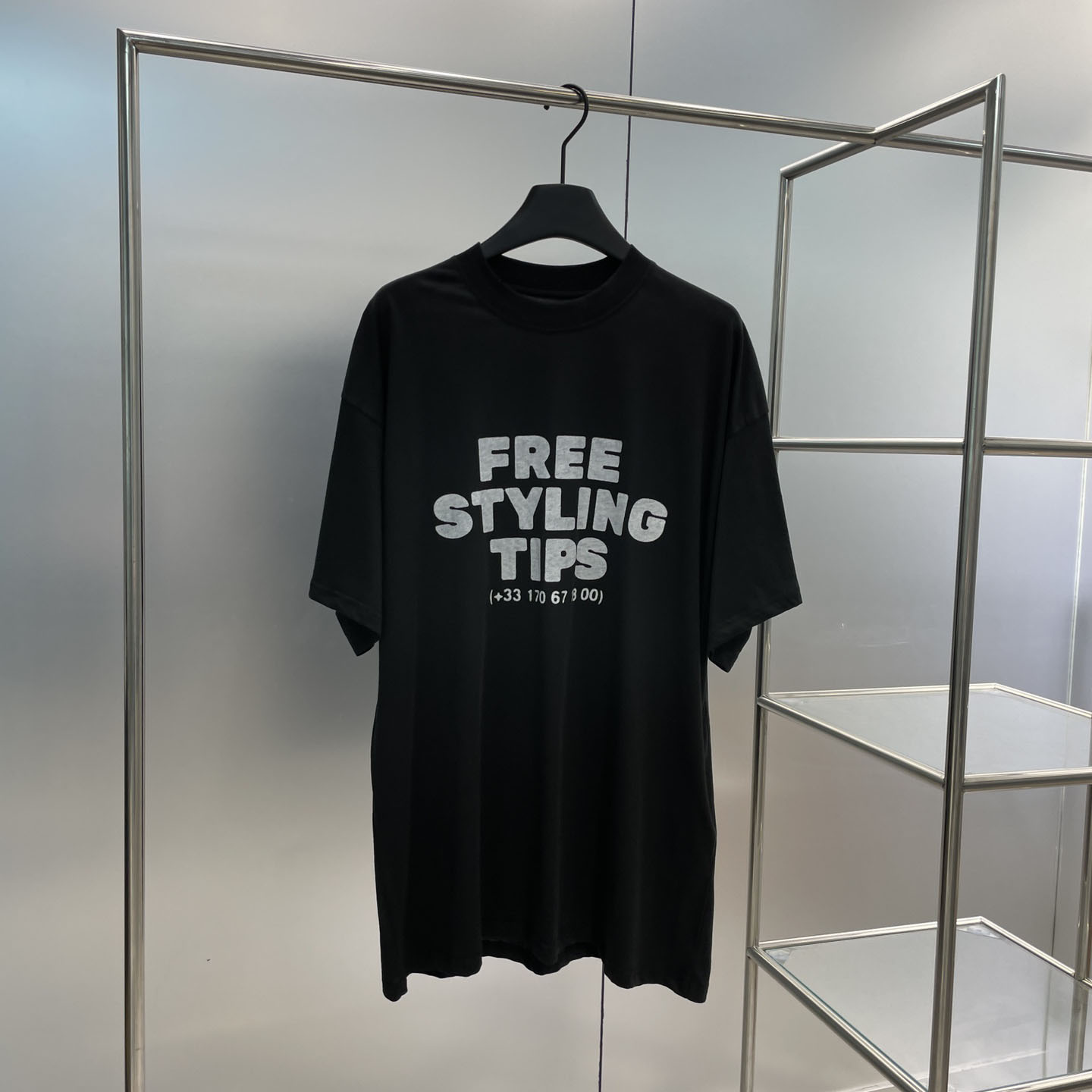 ユニセックス オーバーサイズ STYLING HOTLINE 半袖Tシャツ バレンシアガ Tシャツ コピー