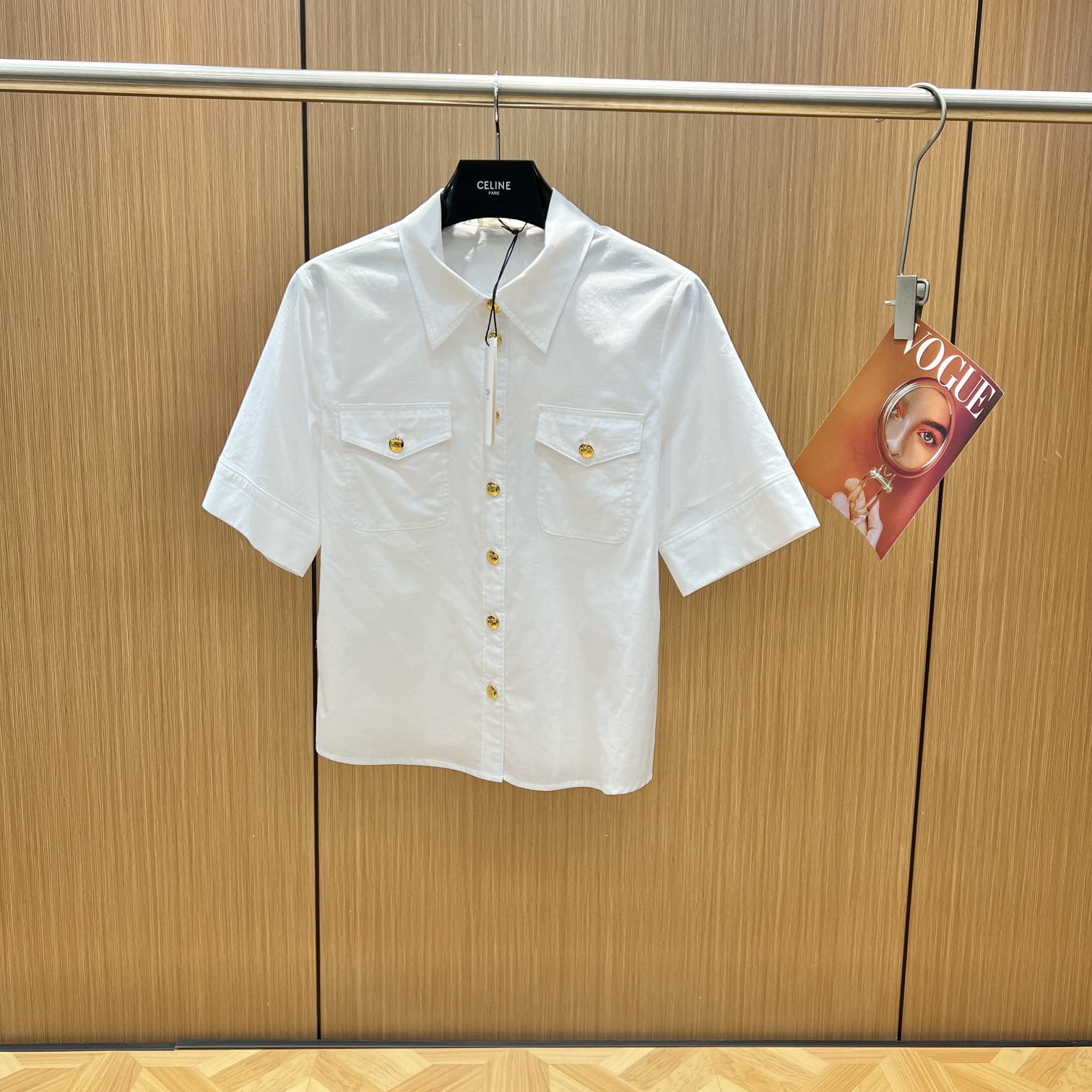 洗練された おしゃれ 半袖シャツ セリーヌ シャツ コピー レディース ファッション
