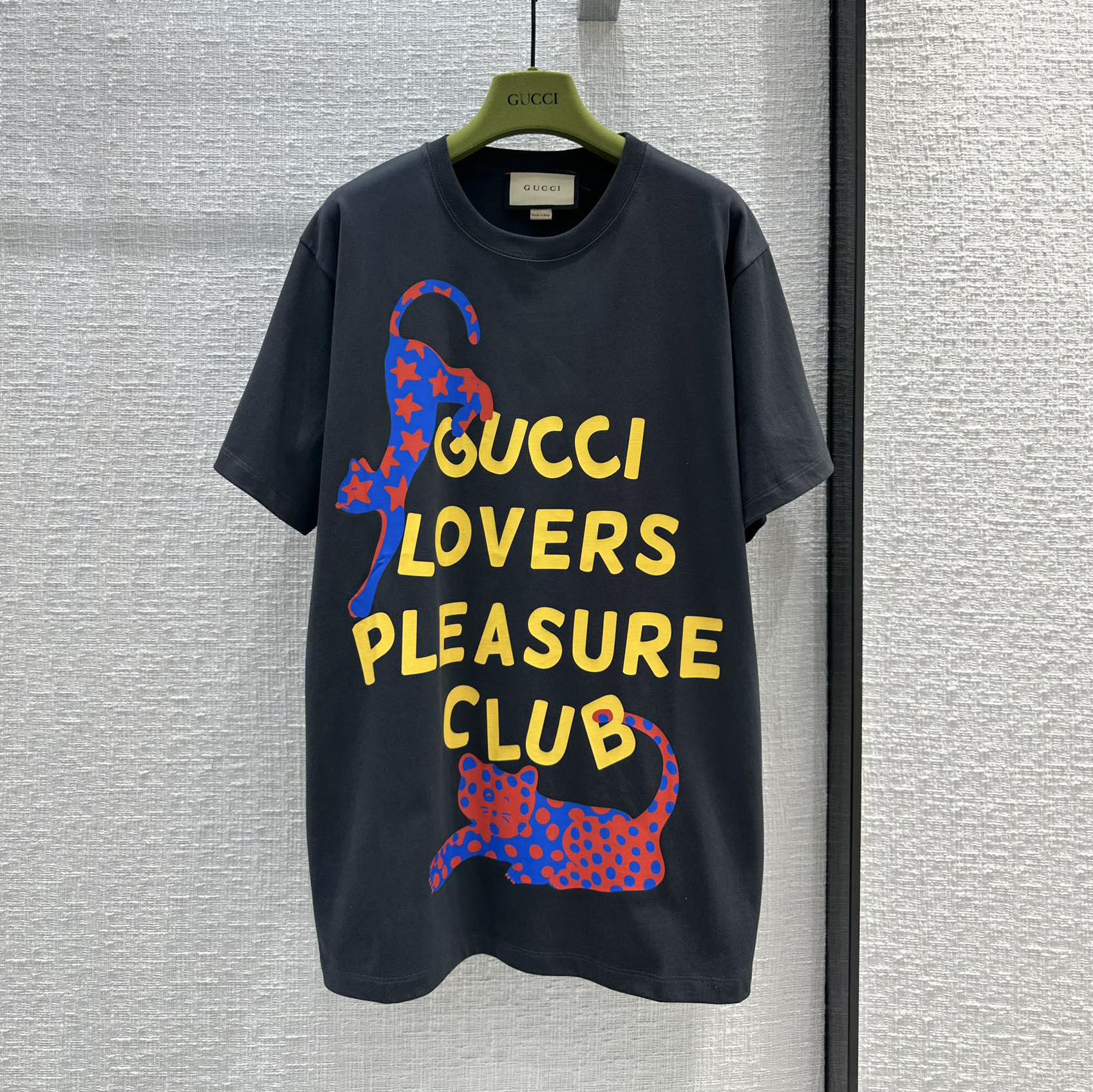 カジュアル オーバーサイズ プリント コットンTシャツ グッチ Tシャツ コピー 半袖