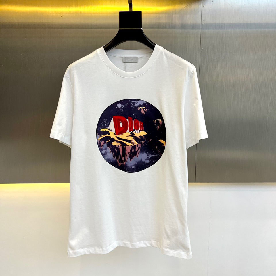 アステロディオールプリントTシャツ クリスチャン・ディオール Tシャツ コピー メンズ ホワイト