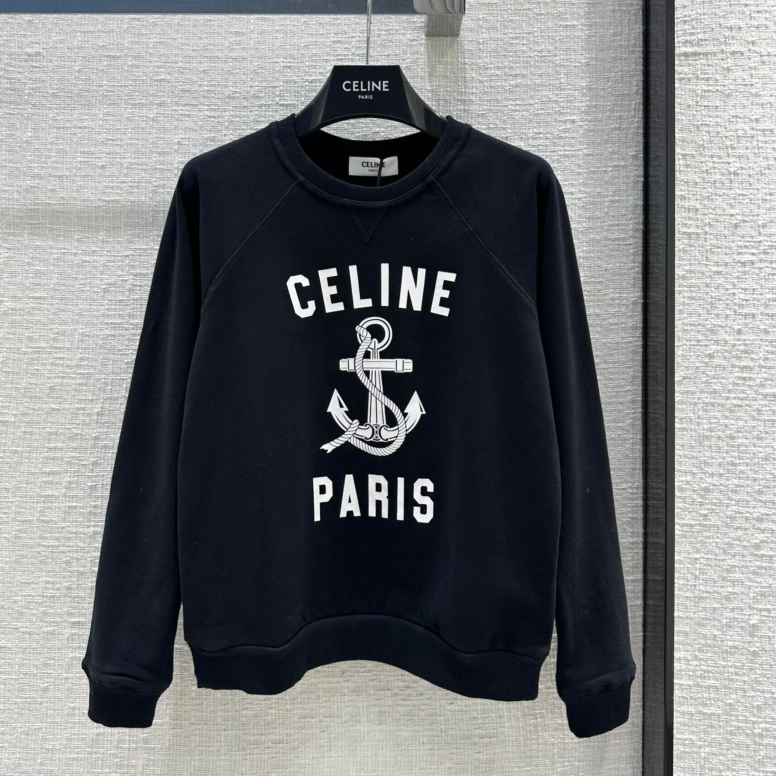 ロゴプリント クルーネック コットント レーナー セリーヌ Tシャツ コピー ホワイト