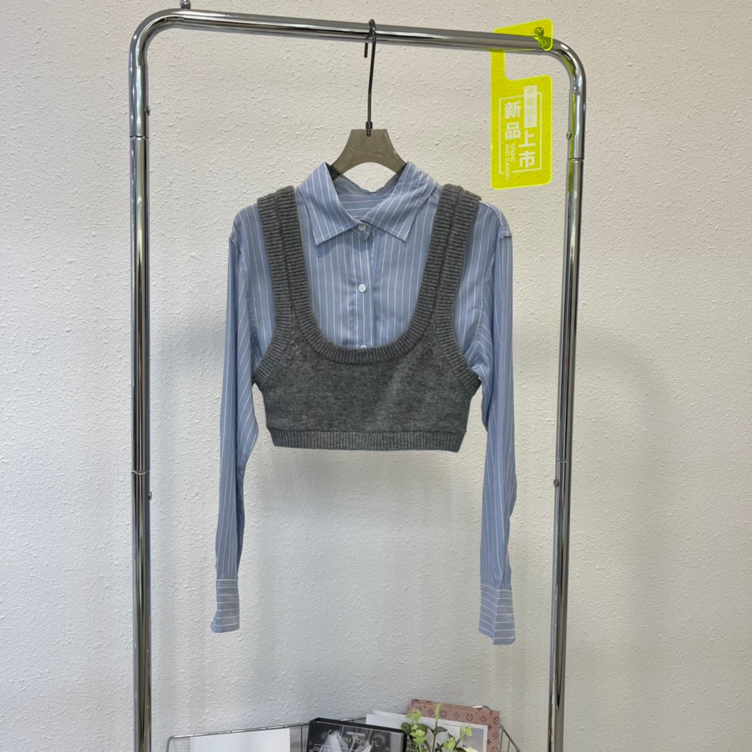 人気 おしゃれ ウール ニット タンクベスト シャツ レイヤー アレキサンダーワング シャツ コピー