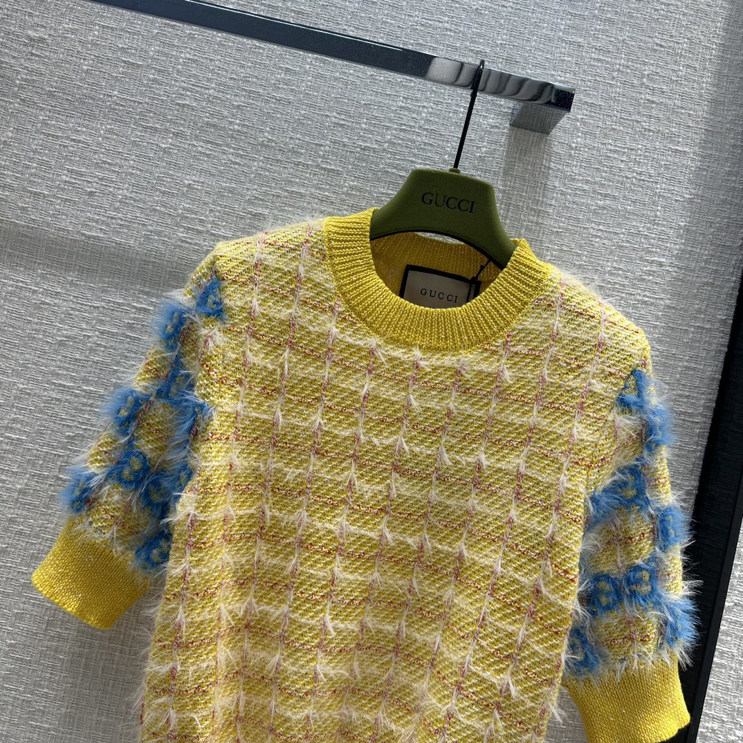GG インターシャ ウールブレンド トップス グッチ セーター コピー