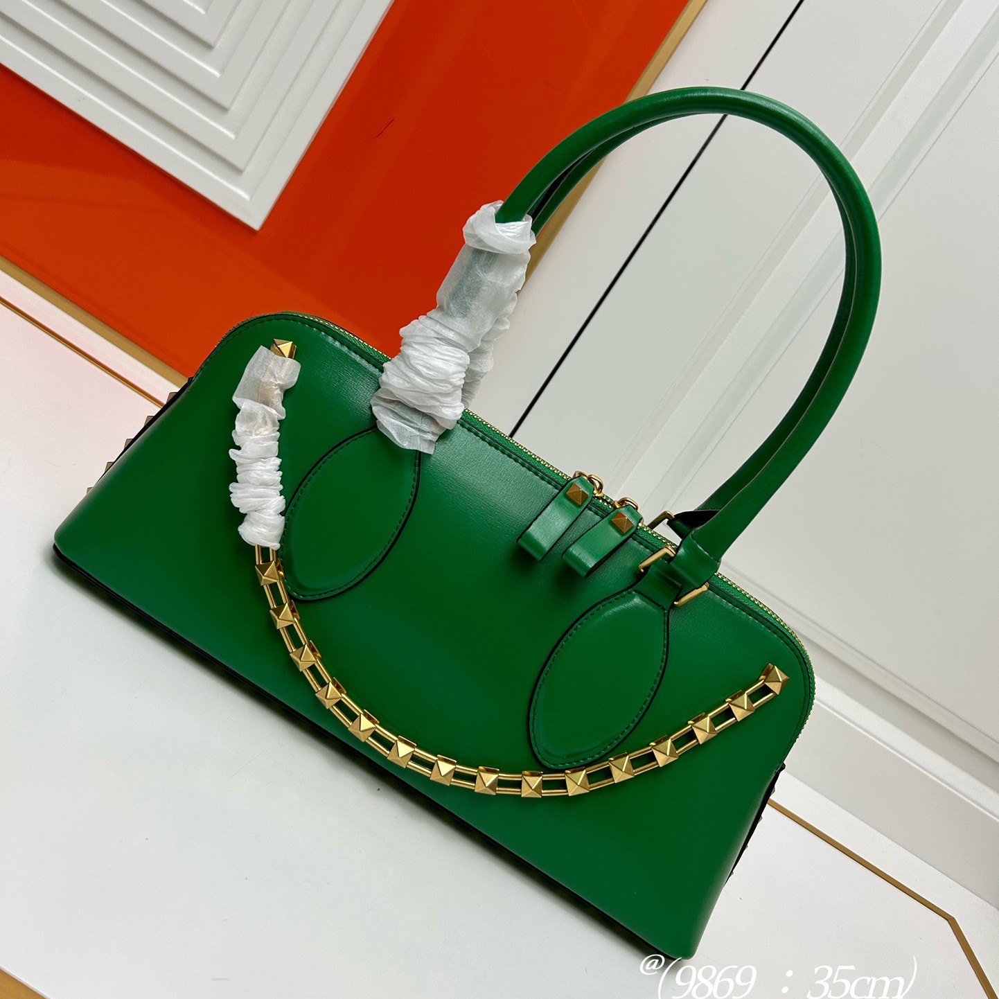 ロックスタッズ E/W ハンドバッグ ヴァレンティノ バッグ コピー グリーン