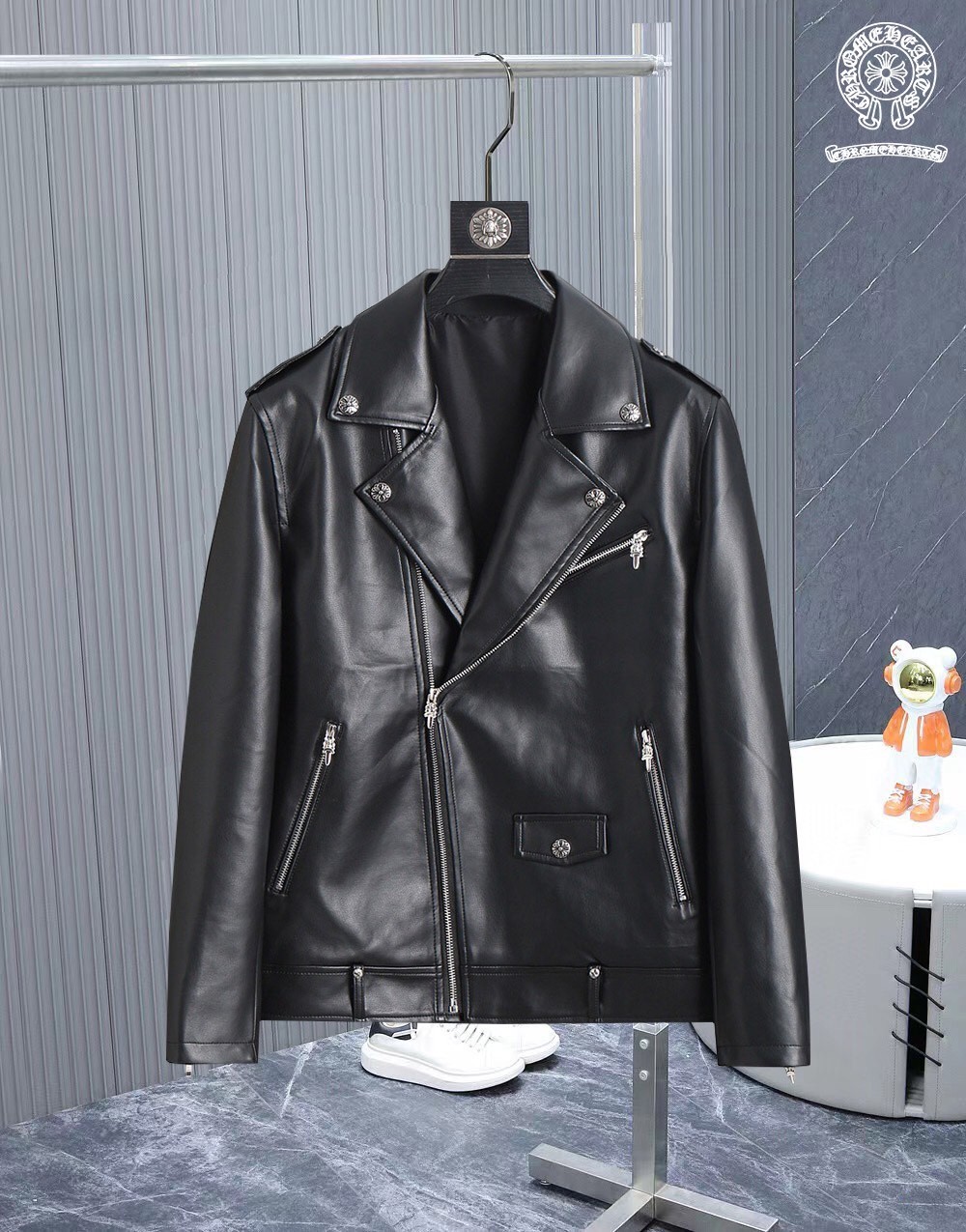 上品 カジュアル レザージャケット クロムハーツ ジャケット コピー メンズ