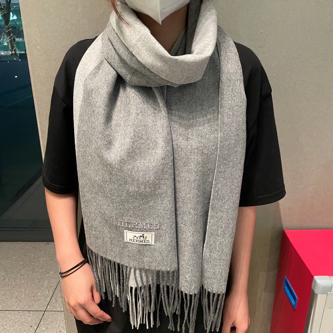 クラシック ユニセックス カシミヤ マフラー エルメス スカーフ コピー 35x200cm
