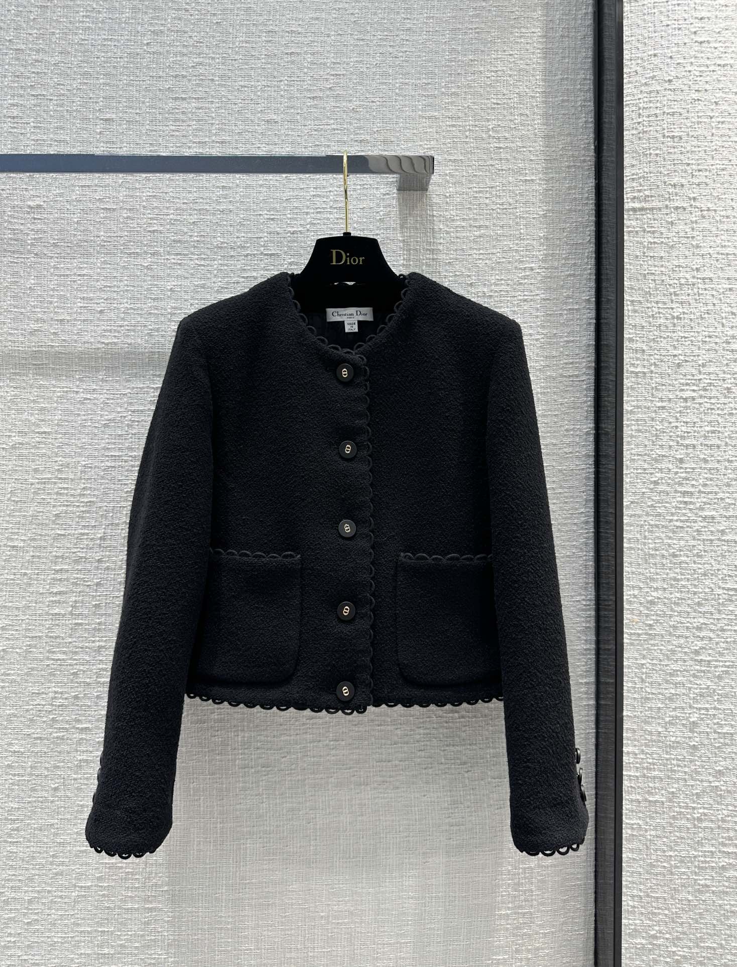 大人 エレガント クロップド ツイードジャケット クリスチャン・ディオール ジャケット コピー 