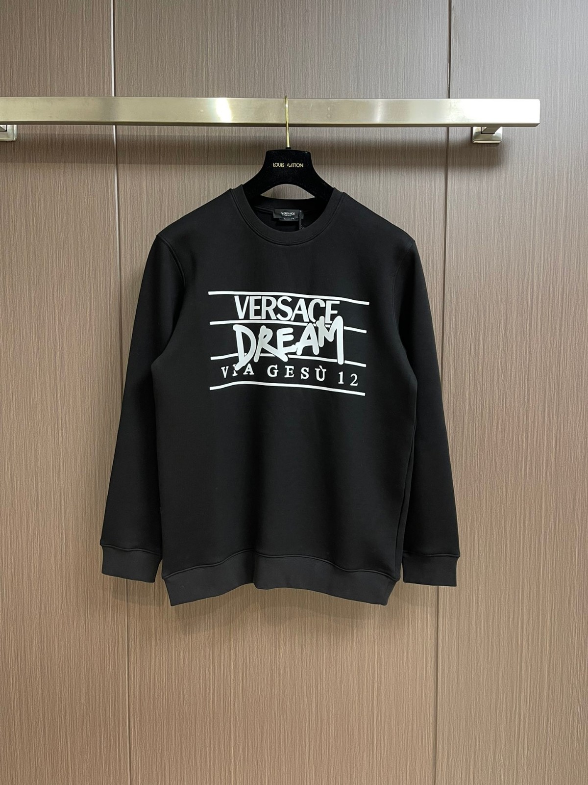 カジュアル ロゴ プリント スウェットシャツ ヴェルサーチェ Tシャツ コピー ブラック