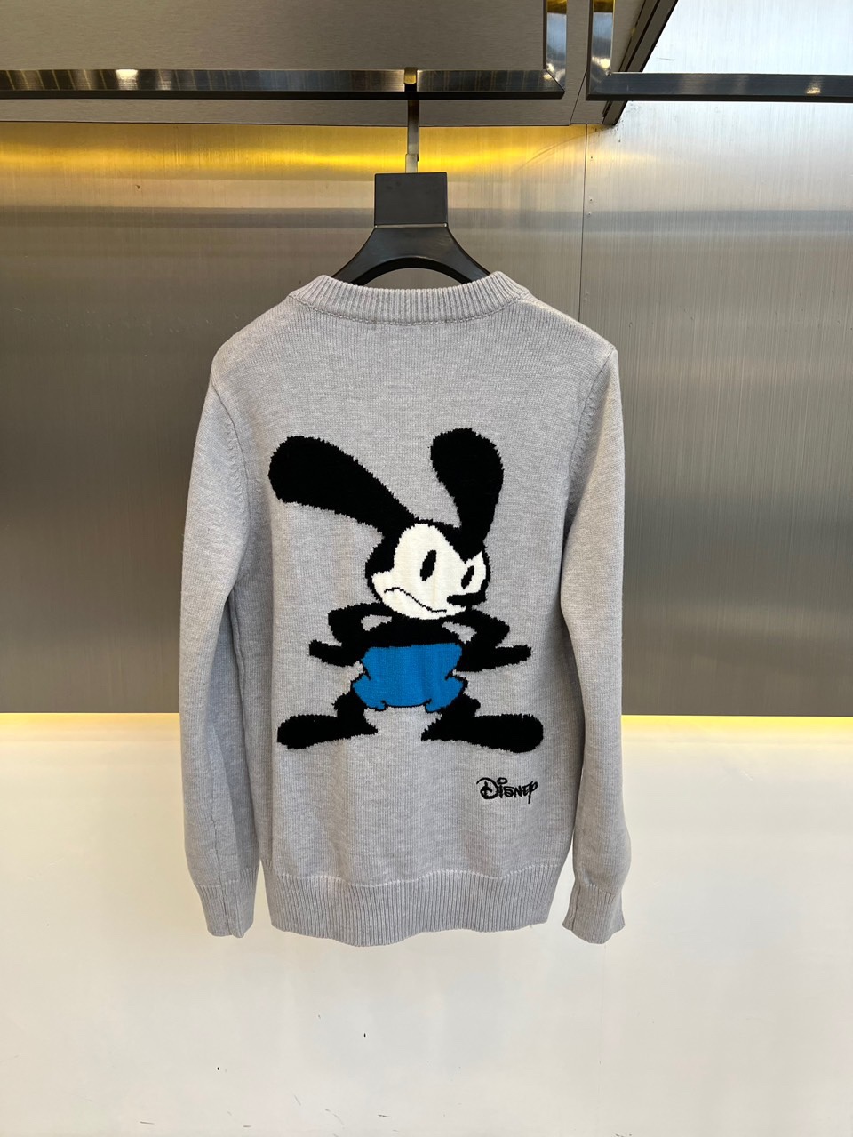 Disney x Givenchy ミッキー ロゴ クルーネック ジバンシィ セーター コピー グレー