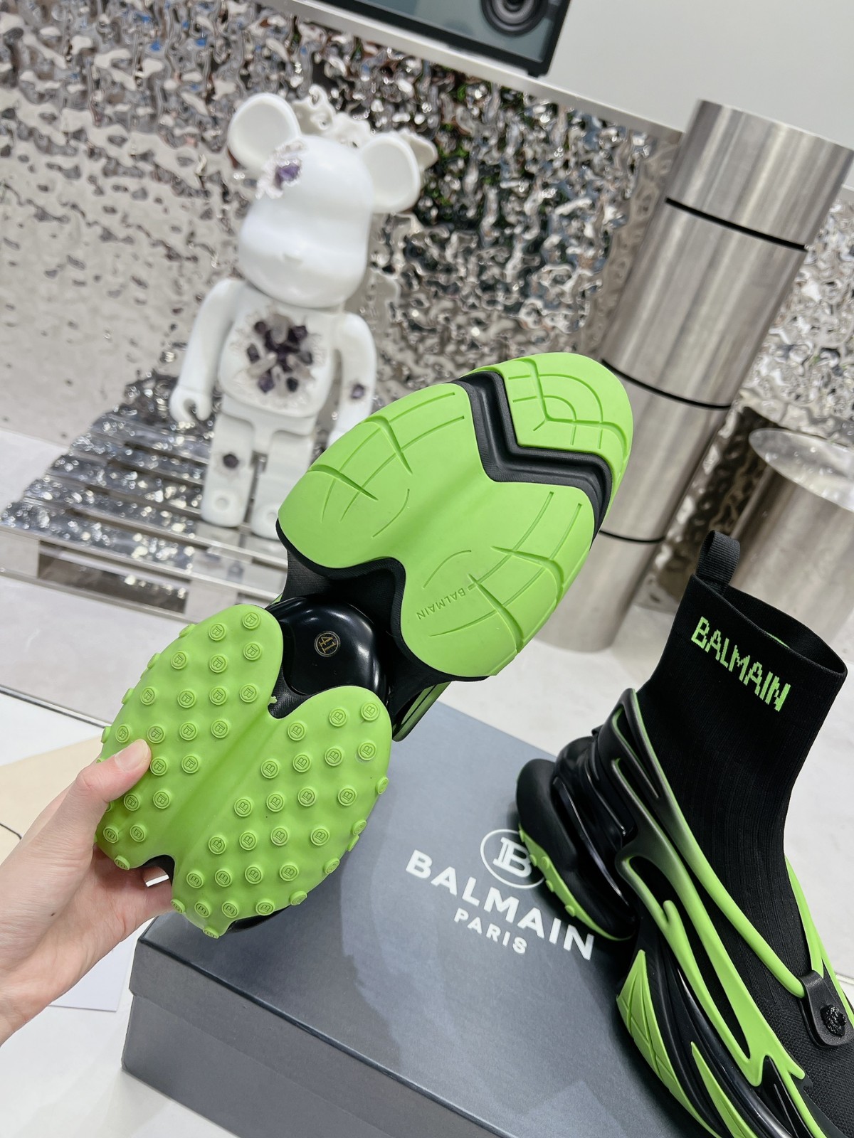 バルマン スニーカー スーパーコピー Unicorn メッシュ＆レザー