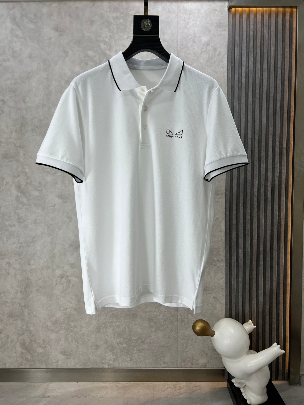 フェンディ Tシャツ コピー カジュアル 定番 半袖 ポロシャツ ホワイト
