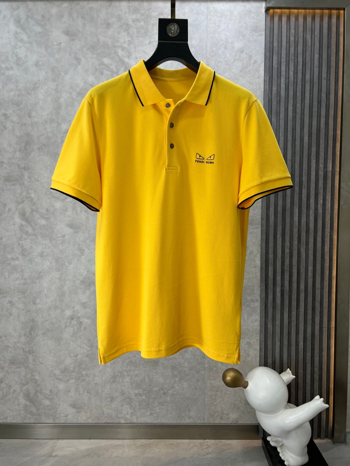 フェンディ Tシャツ コピー カジュアル 定番 半袖 ポロシャツ イエロー