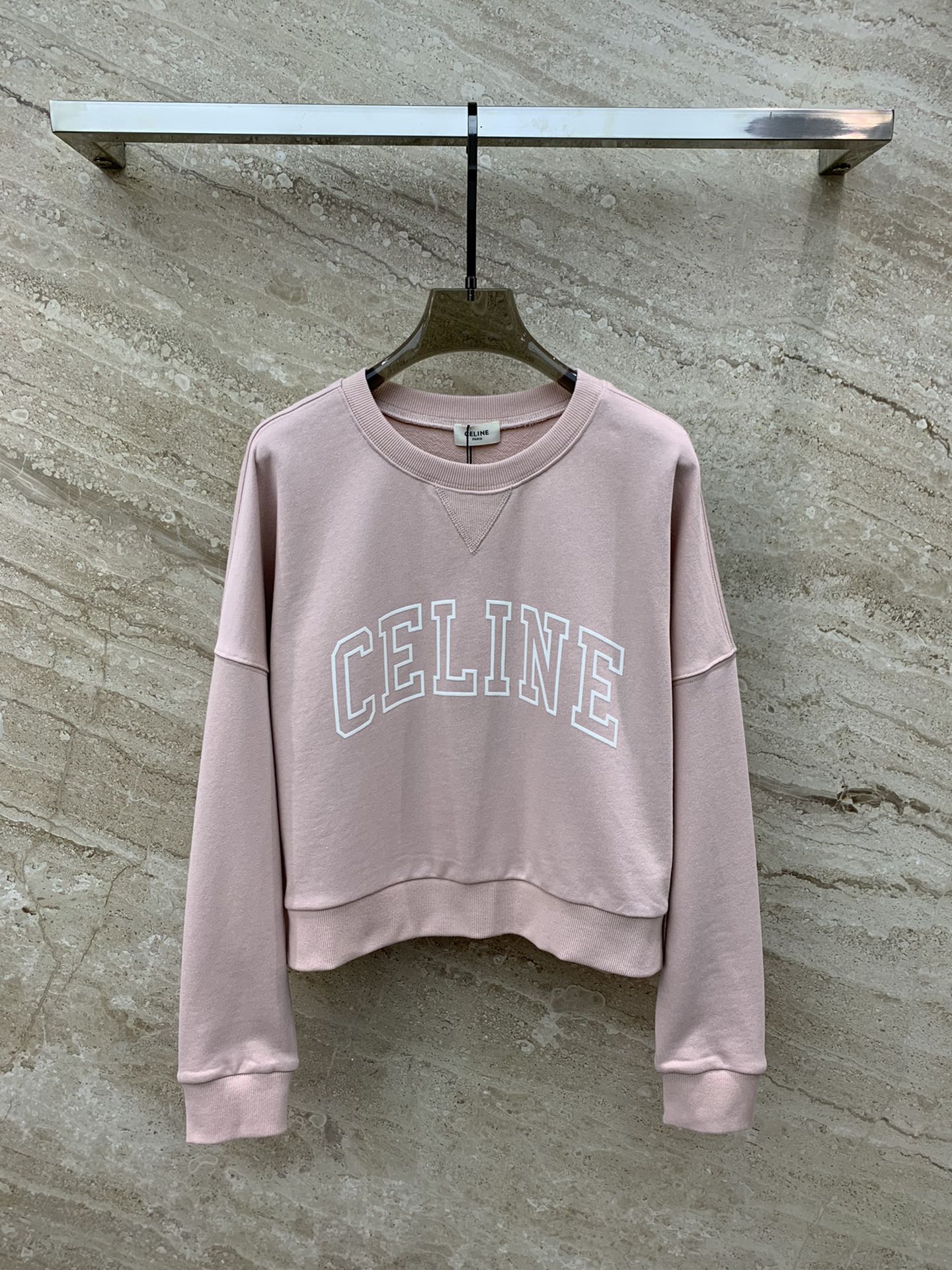 ロゴ コットン スウェットシャツ セリーヌ Tシャツ コピー カジュアル