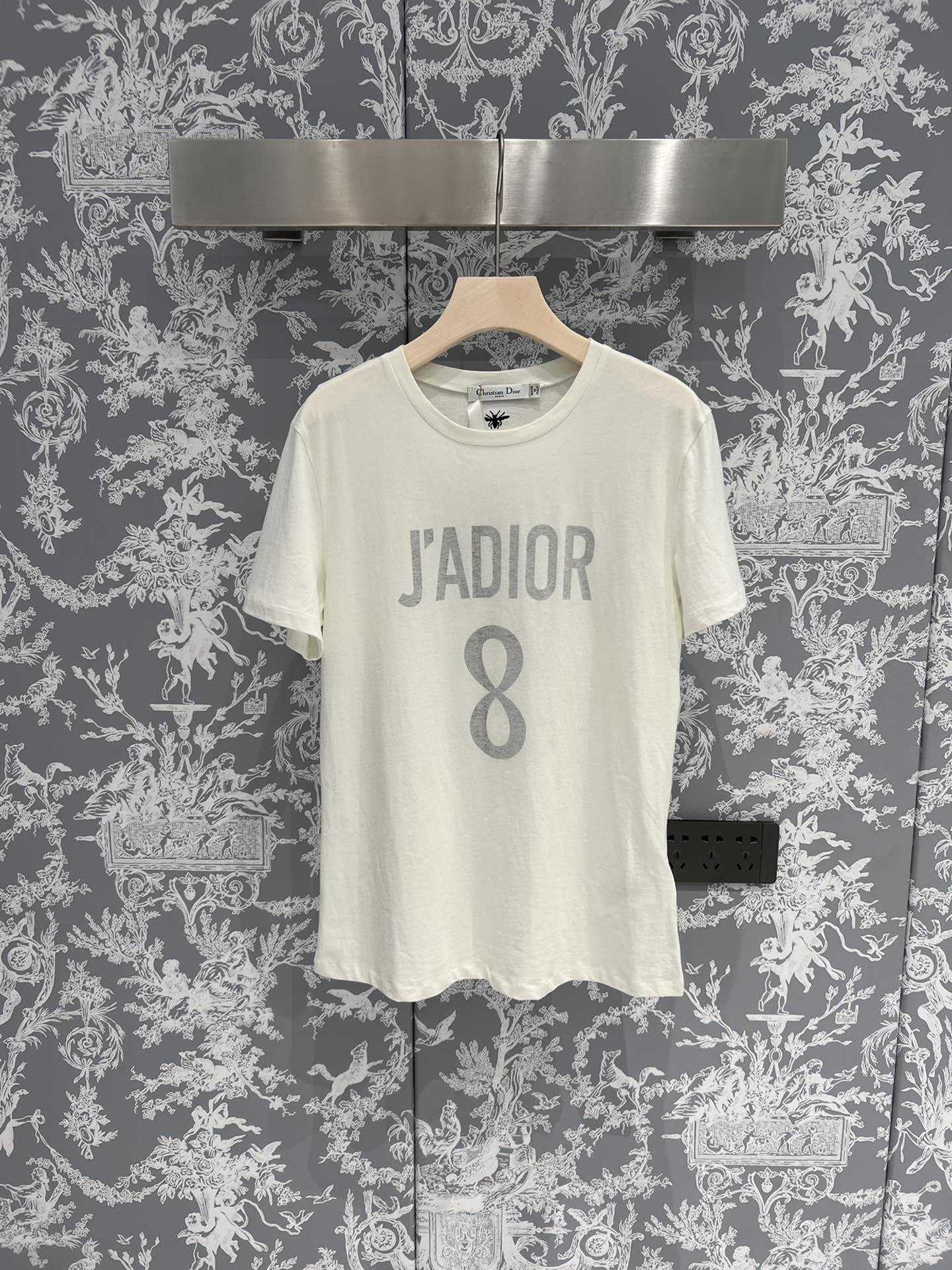 コットン & リネン J'Adior 8 半袖Tシャツ クリスチャン・ディオール Tシャツ コピー ホワイト コットン & リネン J'Adior 8 半袖Tシャツ クリスチャン・ディオール Tシャツ コピー ホワイト