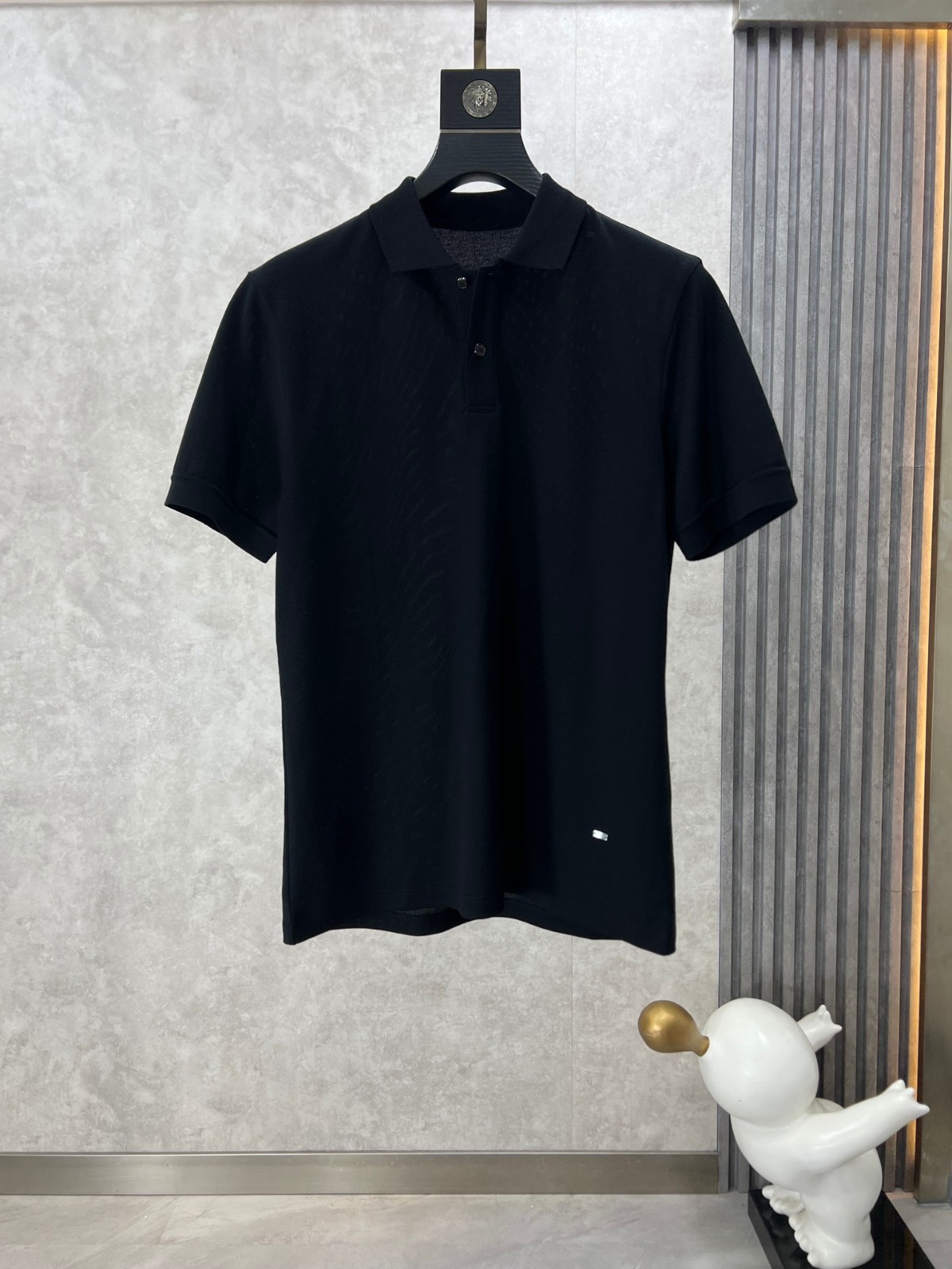 定番 シンプル サルヴァトーレ・フェラガモ Tシャツ コピー 半袖 ポロシャツ ブラック