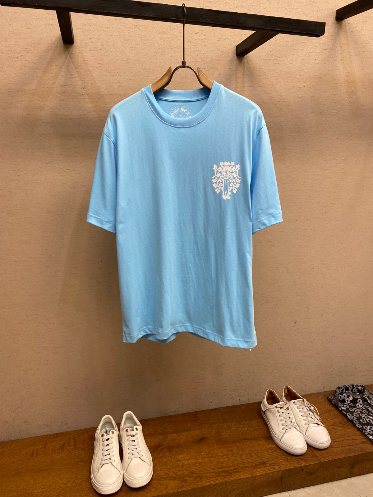 カジュアル プリント クロムハーツ Tシャツ 偽物 クルーネック 半袖Tシャツ