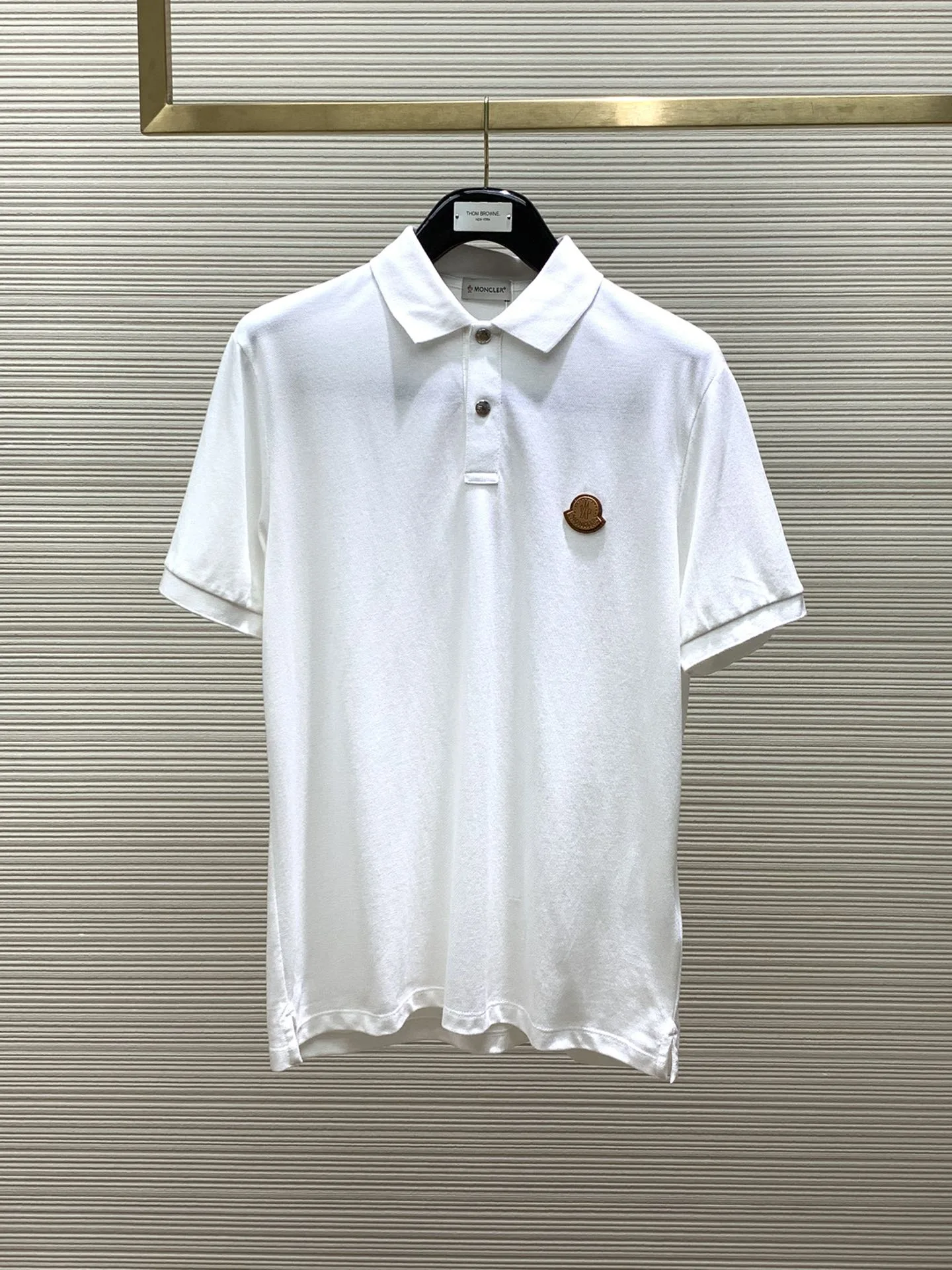 カジュアル 快適 コットンピケ 半袖 ポロシャツ モンクレール Tシャツ コピー ホワイト