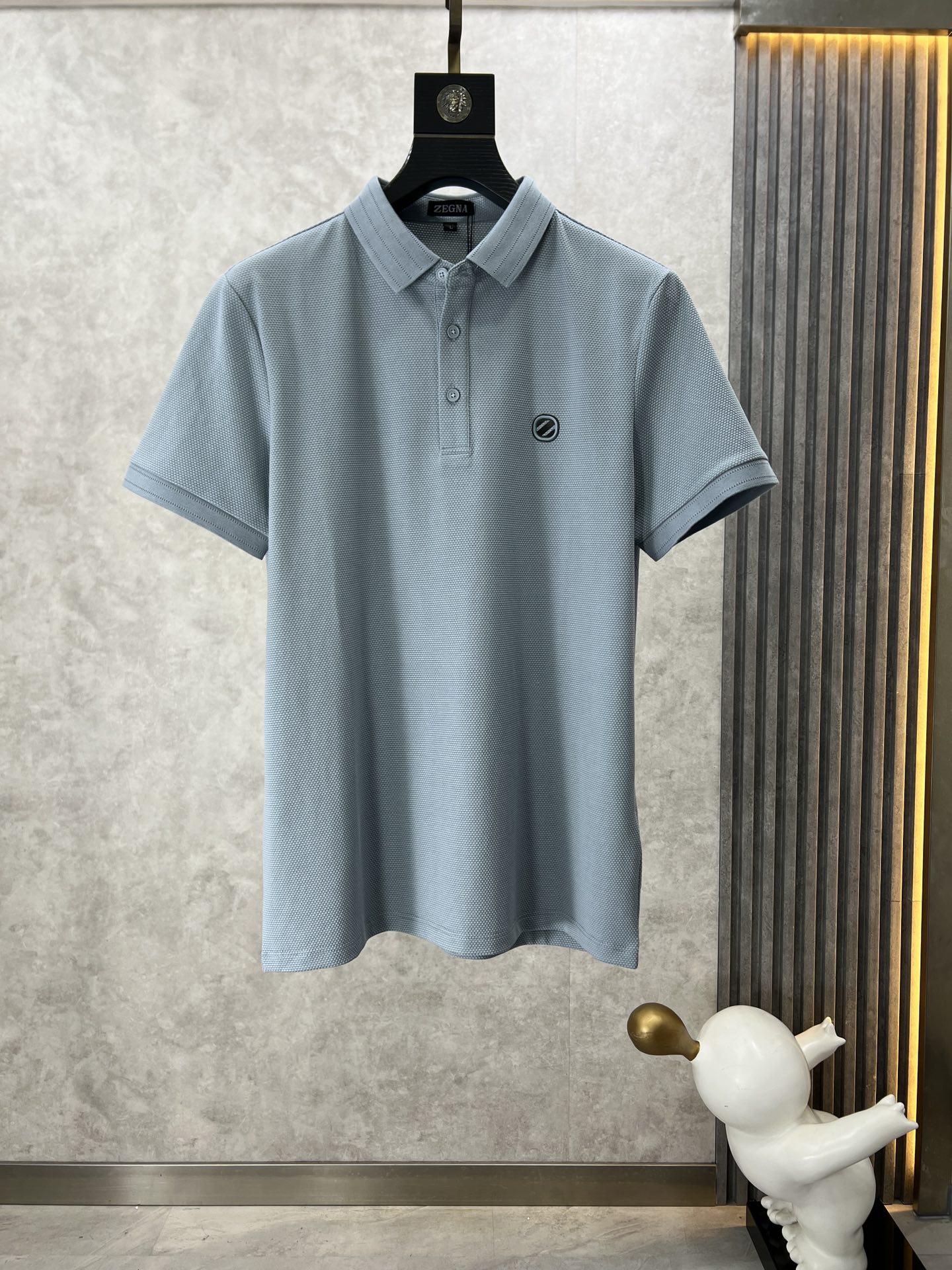 エルメネジルド・ゼニア Tシャツ コピー カジュアル 定番 半袖 ポロシャツ ライトブルー