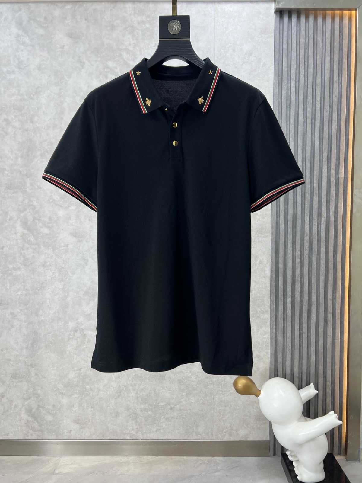 カジュアル 合わせやすい グッチ Tシャツ コピー 半袖 ポロシャツ ブラック