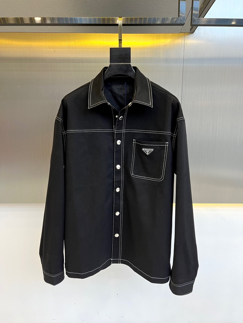 PRADA】ストレッチコットンシャツ 失くなら