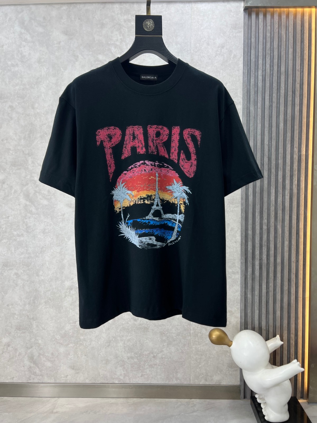 PARIS TROPICAL 半袖Tシャツ バレンシアガ Tシャツ コピー ブラック