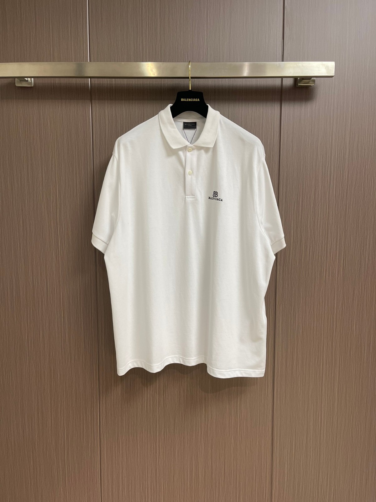 オーバーサイズ コットンピケ 半袖ポロシャツ バレンシアガ Tシャツ コピー ホワイト