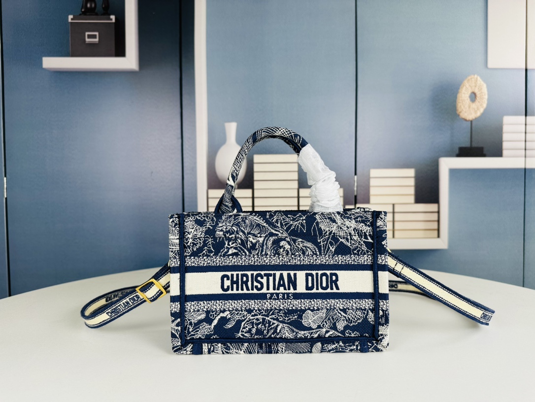 Dior Book Tote バッグ ミニ クリスチャン・ディオール バッグ コピー ブルー