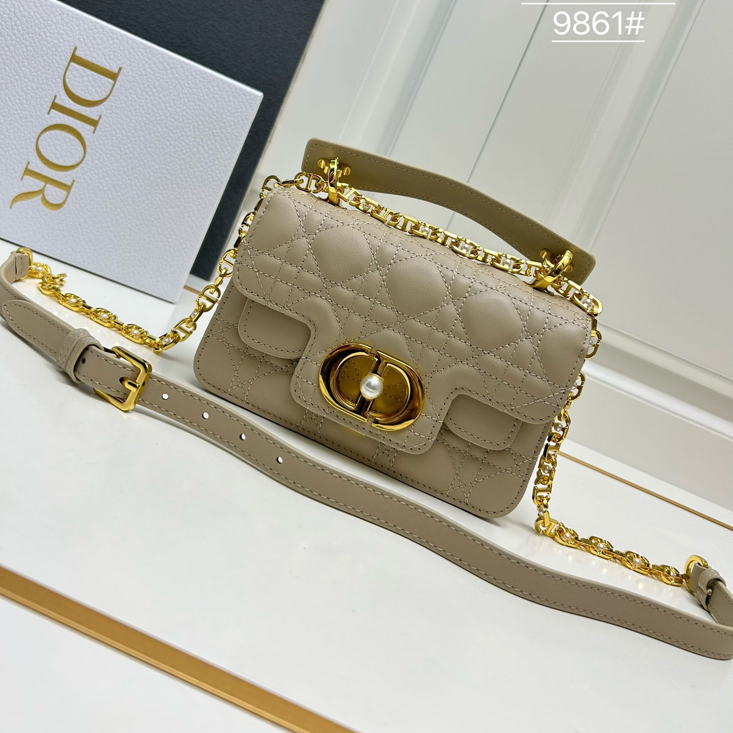 Dior Jolie トップハンドルバッグ スモール クリスチャン・ディオール バッグ コピー ベージュ