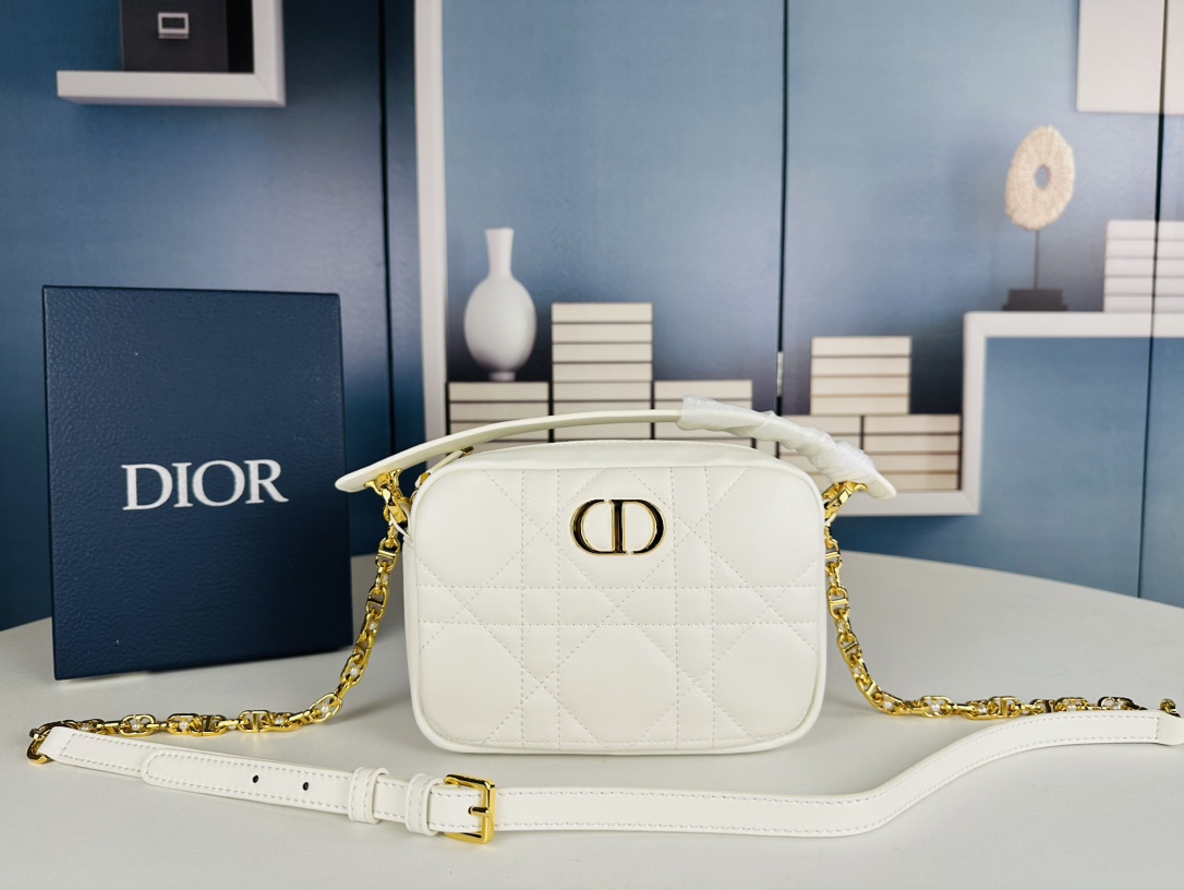 Dior Caro トップハンドル カメラバッグ スモール クリスチャン・ディオール バッグ コピー ホワイト