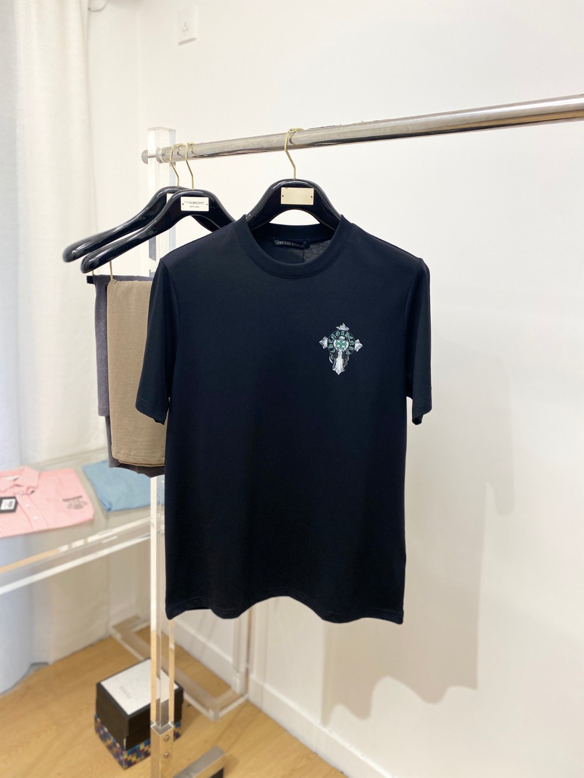 カジュアル クロムハーツ 半袖Tシャツ コピー プリント ストリート ブラック