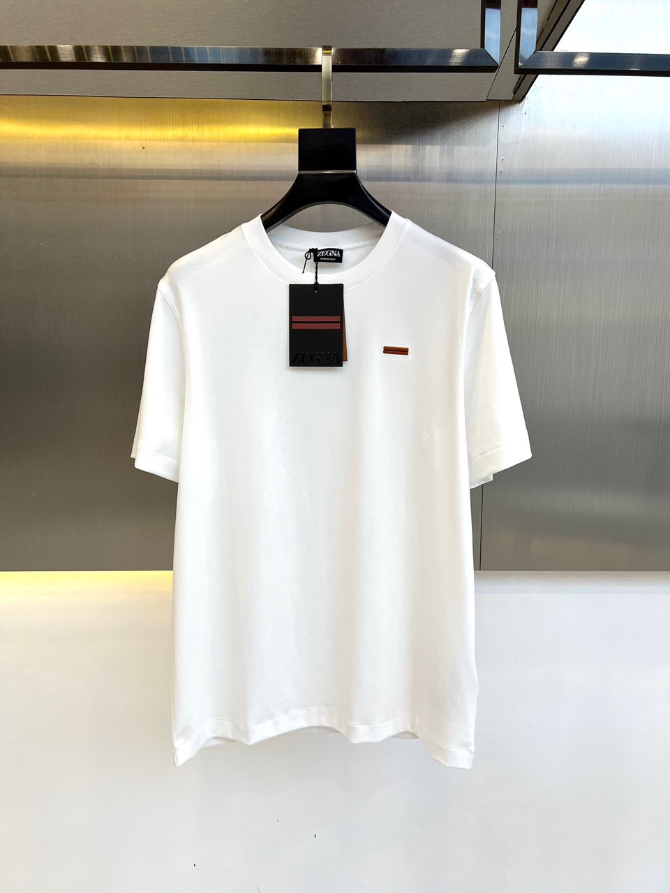 シンプル エルメネジルド・ゼニア 半袖Tシャツ コピー クルーネック ホワイト