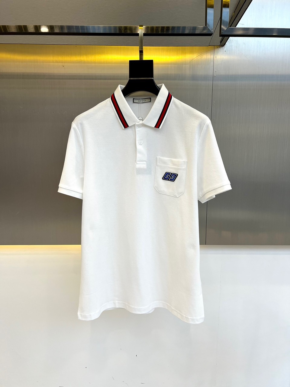 カジュアル ロゴ 半袖 ポロシャツ グッチ 半袖Tシャツ コピー ホワイト