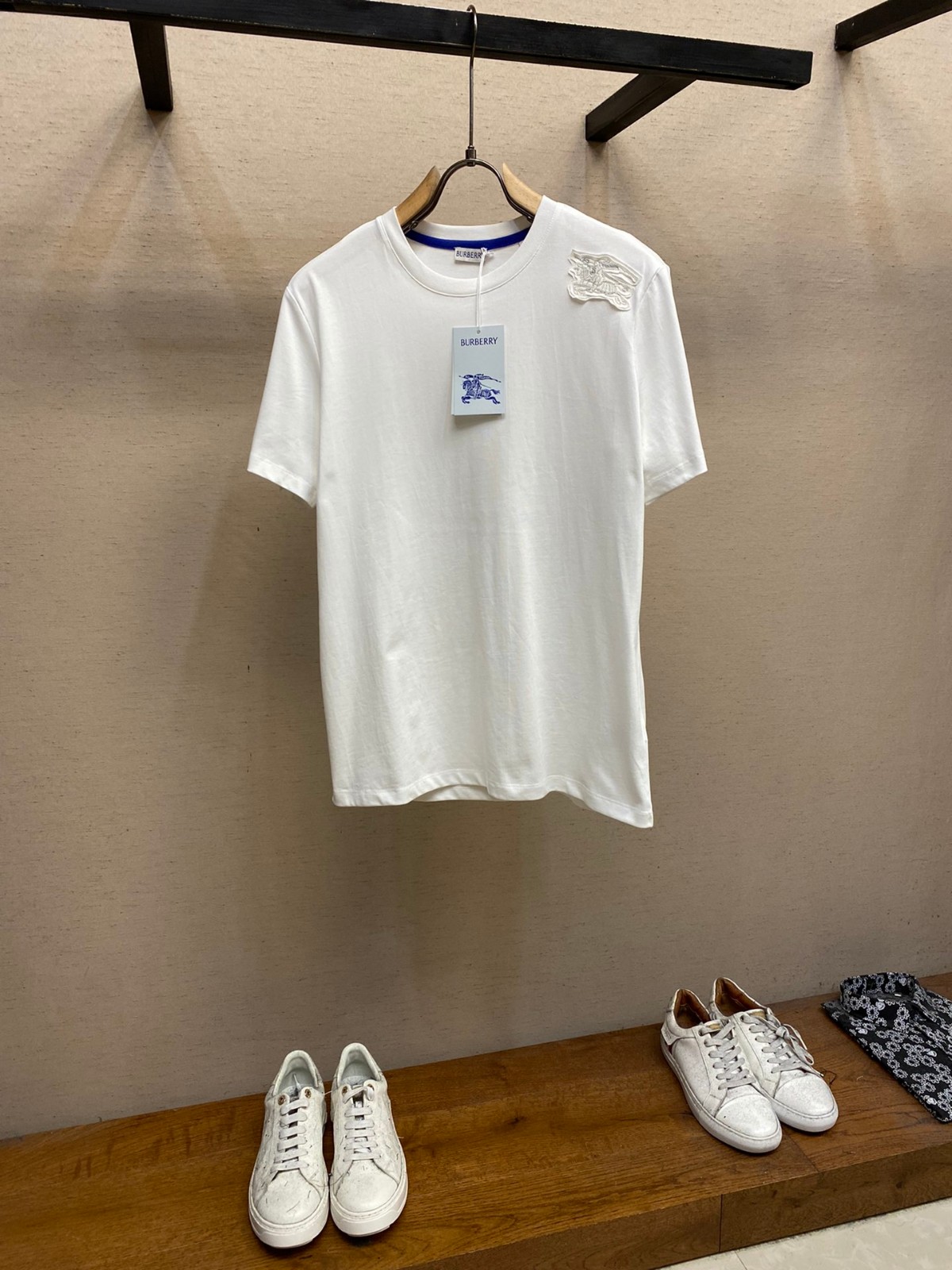 人気 カジュアル コットンTシャツ バーバリー 半袖Tシャツ コピー ホワイト