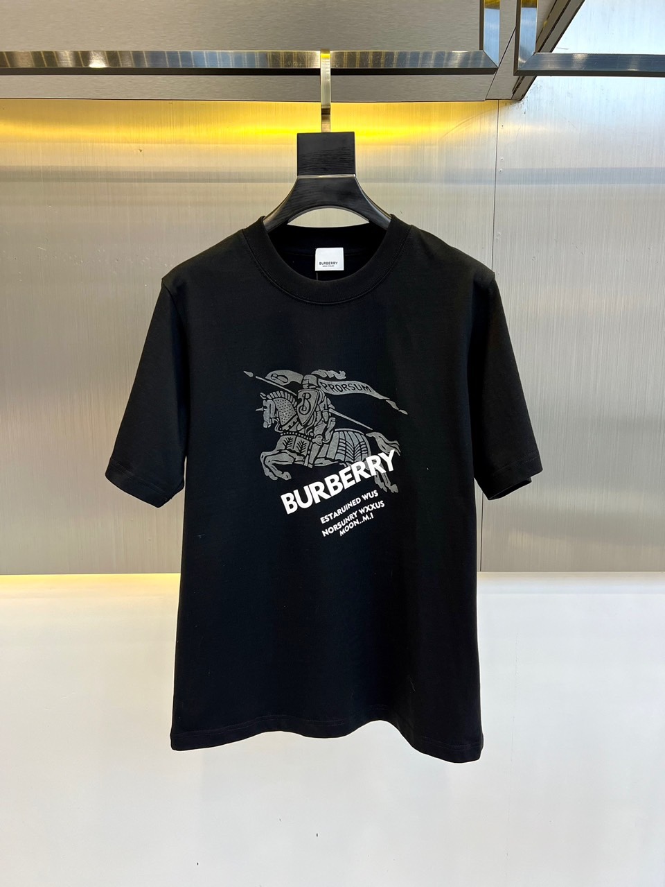 バーバリー 半袖Tシャツ コピー カジュアル コットンTシャツ ブラック