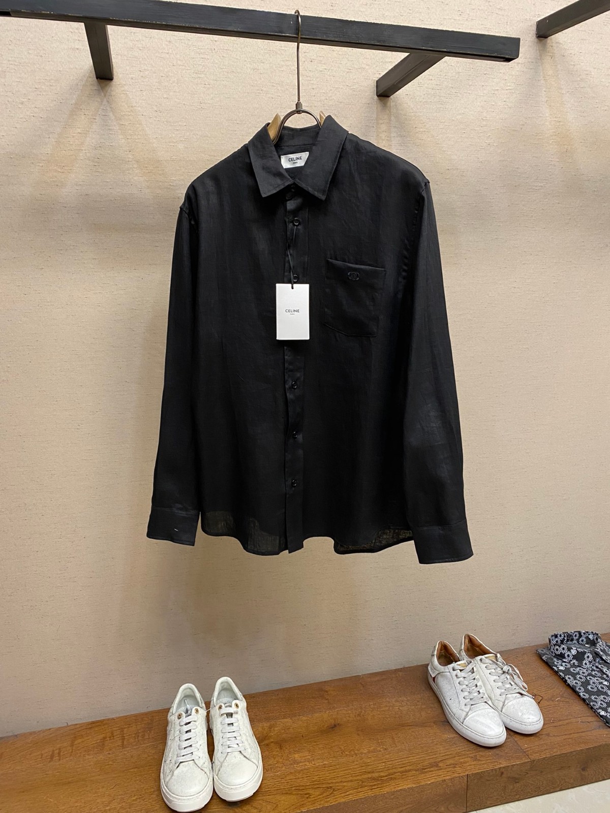 カジュアル リネン ゆったり トップス セリーヌ シャツ コピー メンズ