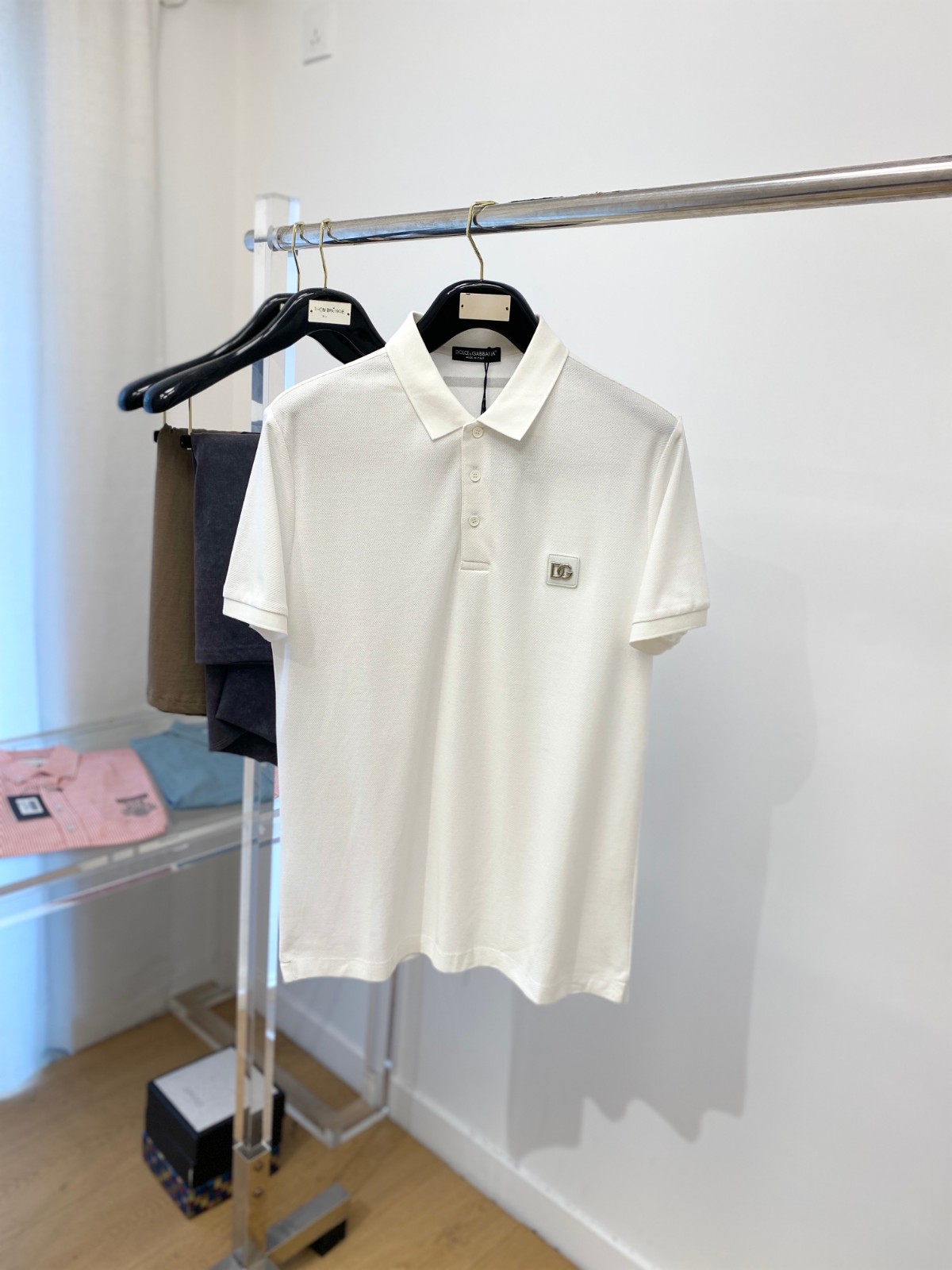 洗練された カジュアル ドルチェ&ガッバーナ Tシャツ 偽物 半袖 ポロシャツ ホワイト
