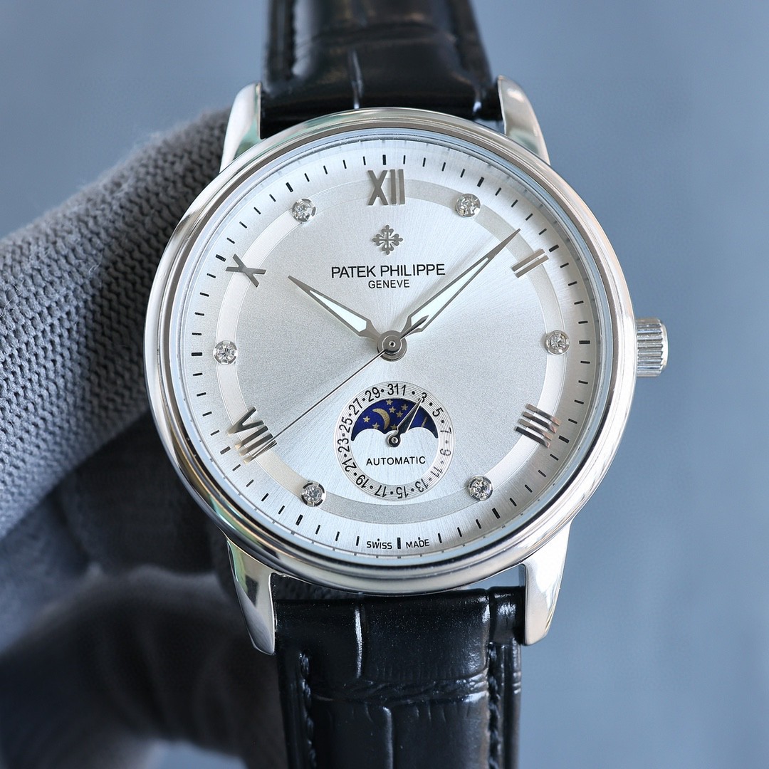 パテック・フィリップ 時計 コピー シンプル 人気 ムーンフェイズ 40mm ウォッチ