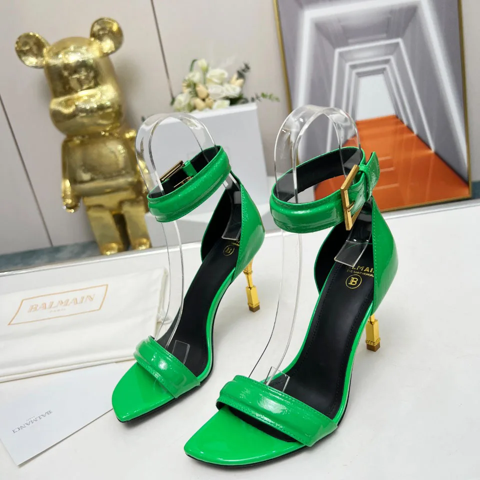 大人 Moneta パテントレザー サンダル ミュール バルマン サンダル スーパーコピー グリーン 大人 Moneta パテントレザー サンダル ミュール バルマン サンダル スーパーコピー グリーン
