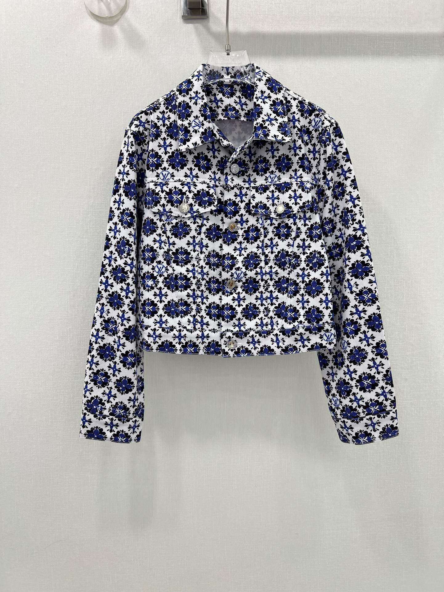 モノグラムフラワーモザイクデニムジャケット ルイヴィトン ジャケット コピー 
