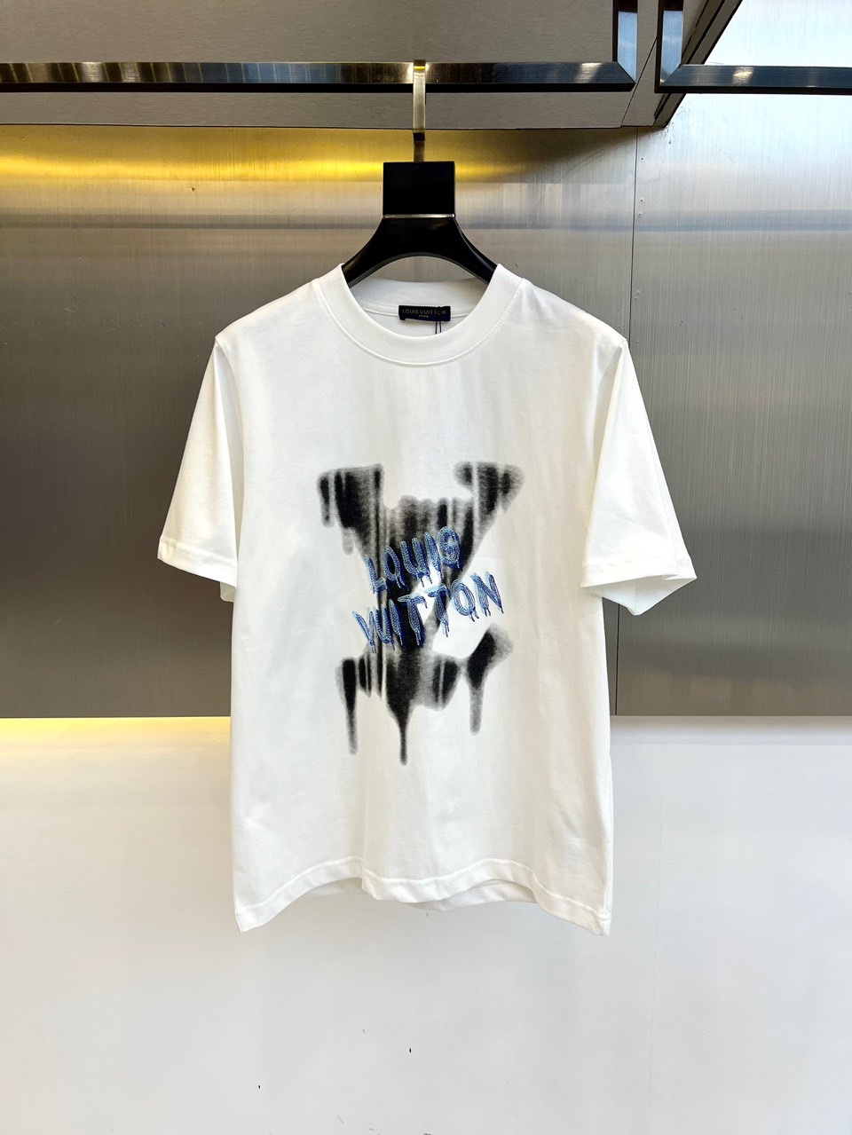 カジュアル ロゴ クルーネック ルイヴィトン Tシャツ 偽物 半袖Tシャツ ホワイト