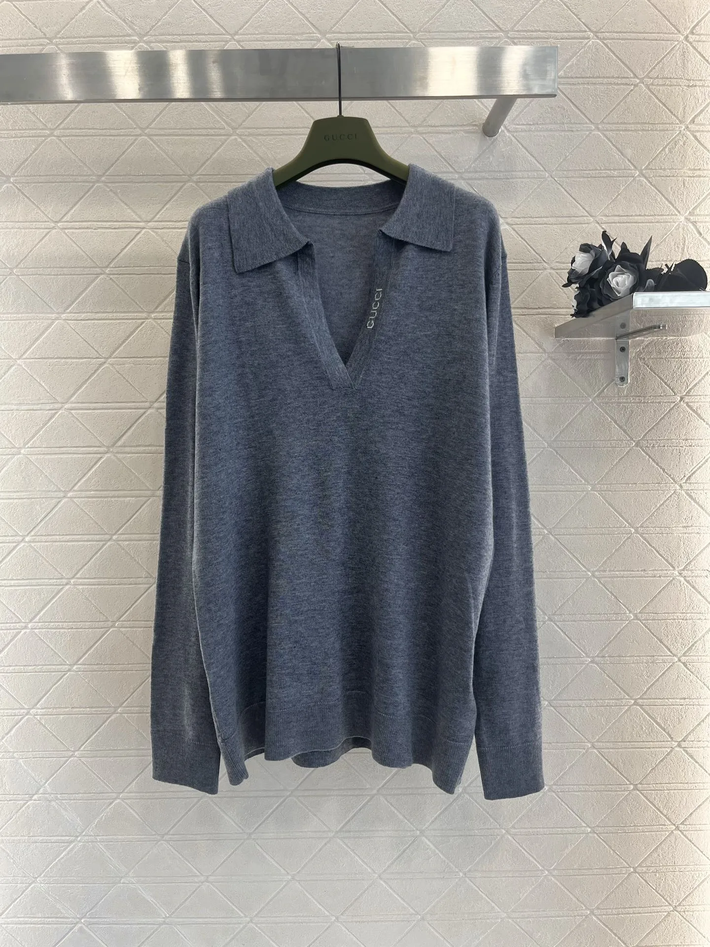 カジュアル オーバーサイズ ウール ニットポロ グッチ ニット コピー レディース トップス