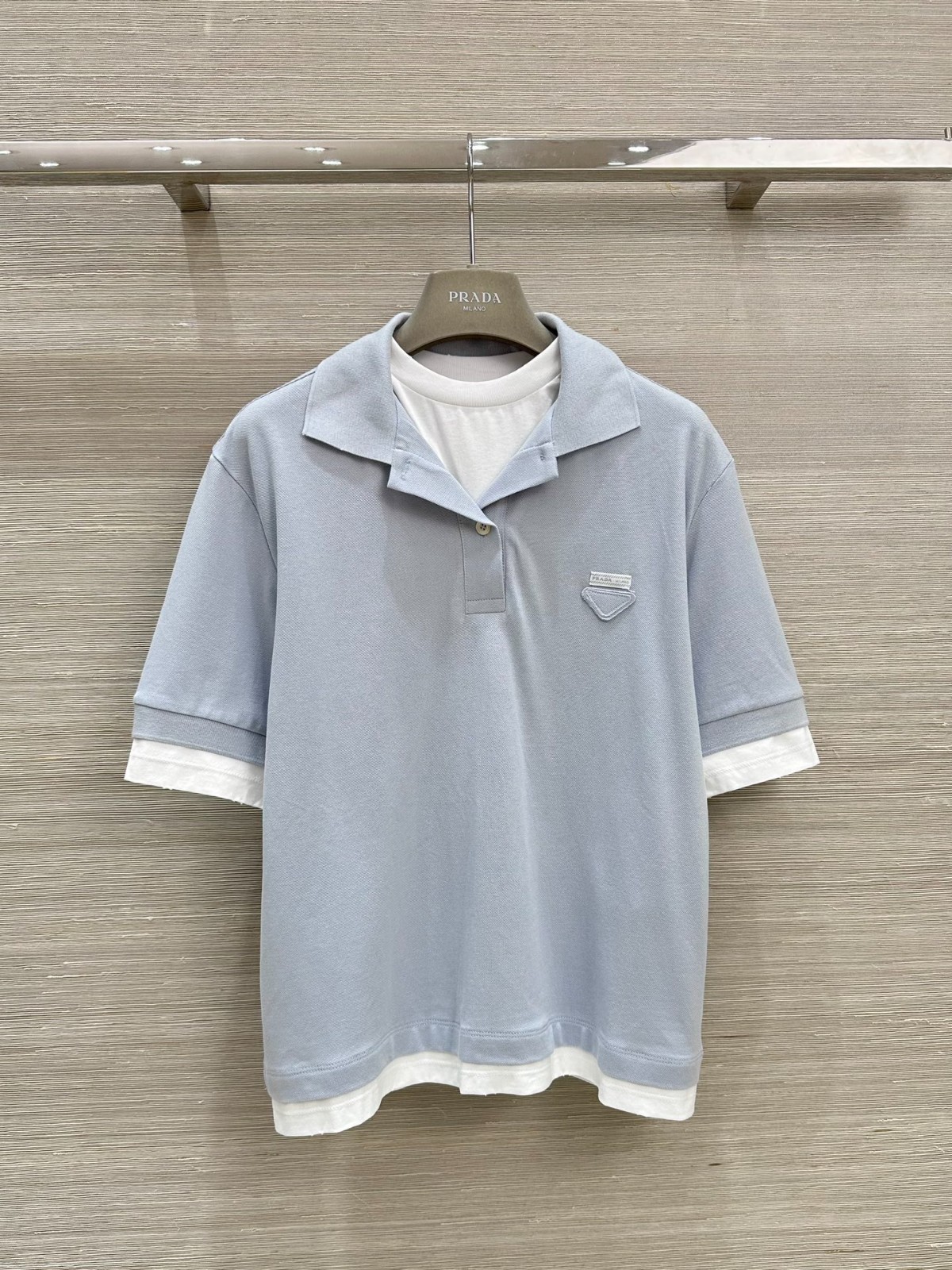 プラダ Tシャツ コピー カジュアル おしゃれ ポロシャツ グレー