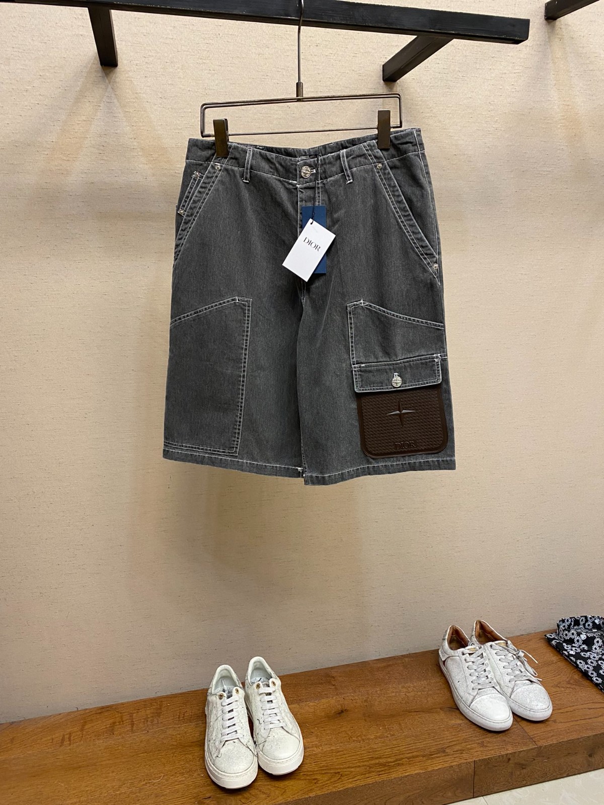 DIOR AND STONE ISLAND バミューダショートパンツ クリスチャン・ディオール パンツ コピー ブラック