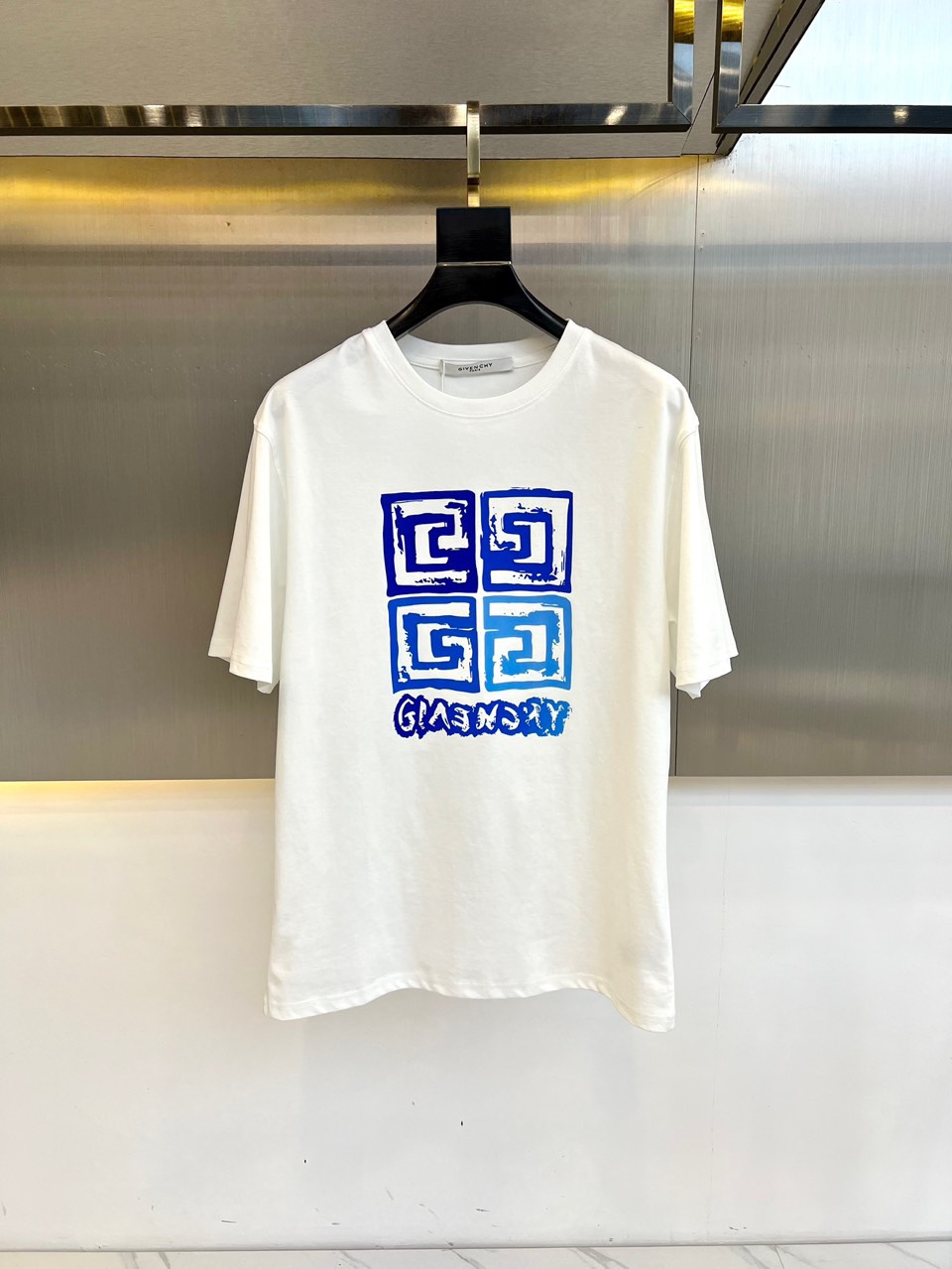 カジュアル ロゴ クルーネック 半袖Tシャツ ジバンシィ Tシャツ コピー ホワイト