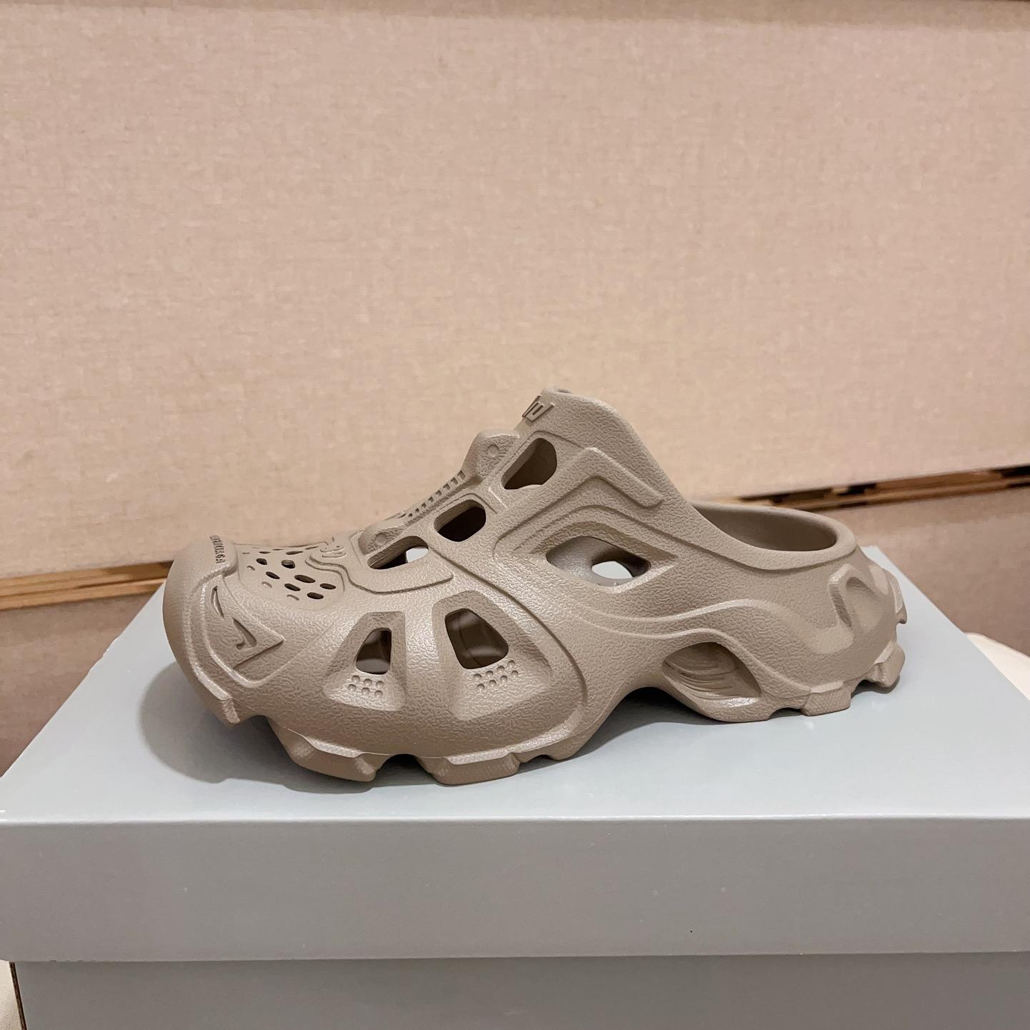 Balenciaga HD カットアウト ミュール バレンシアガ サンダル スーパーコピー カーキ